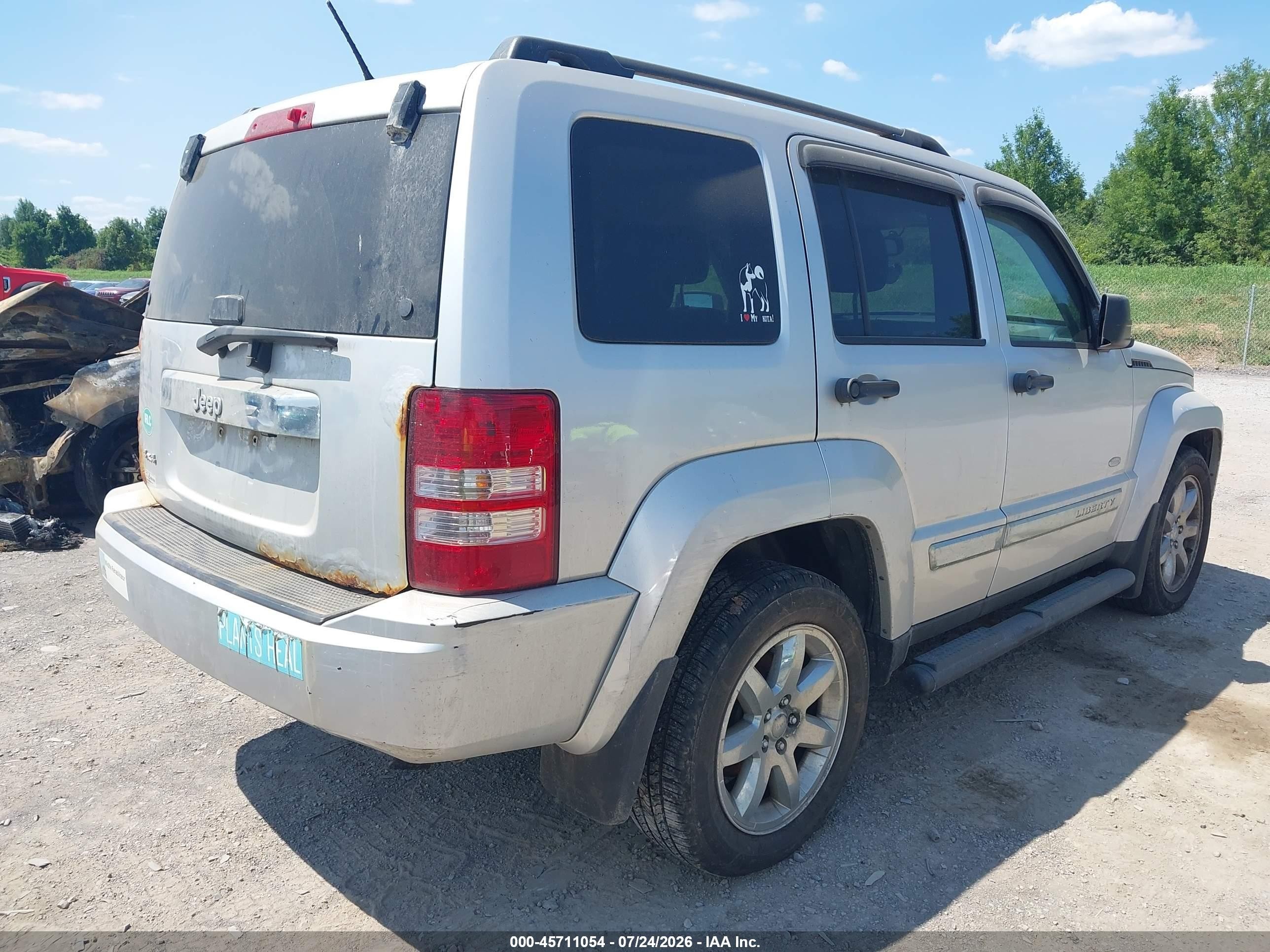 2012 Jeep Liberty Sport Silver vin: 1C4PJMAK3CW181373