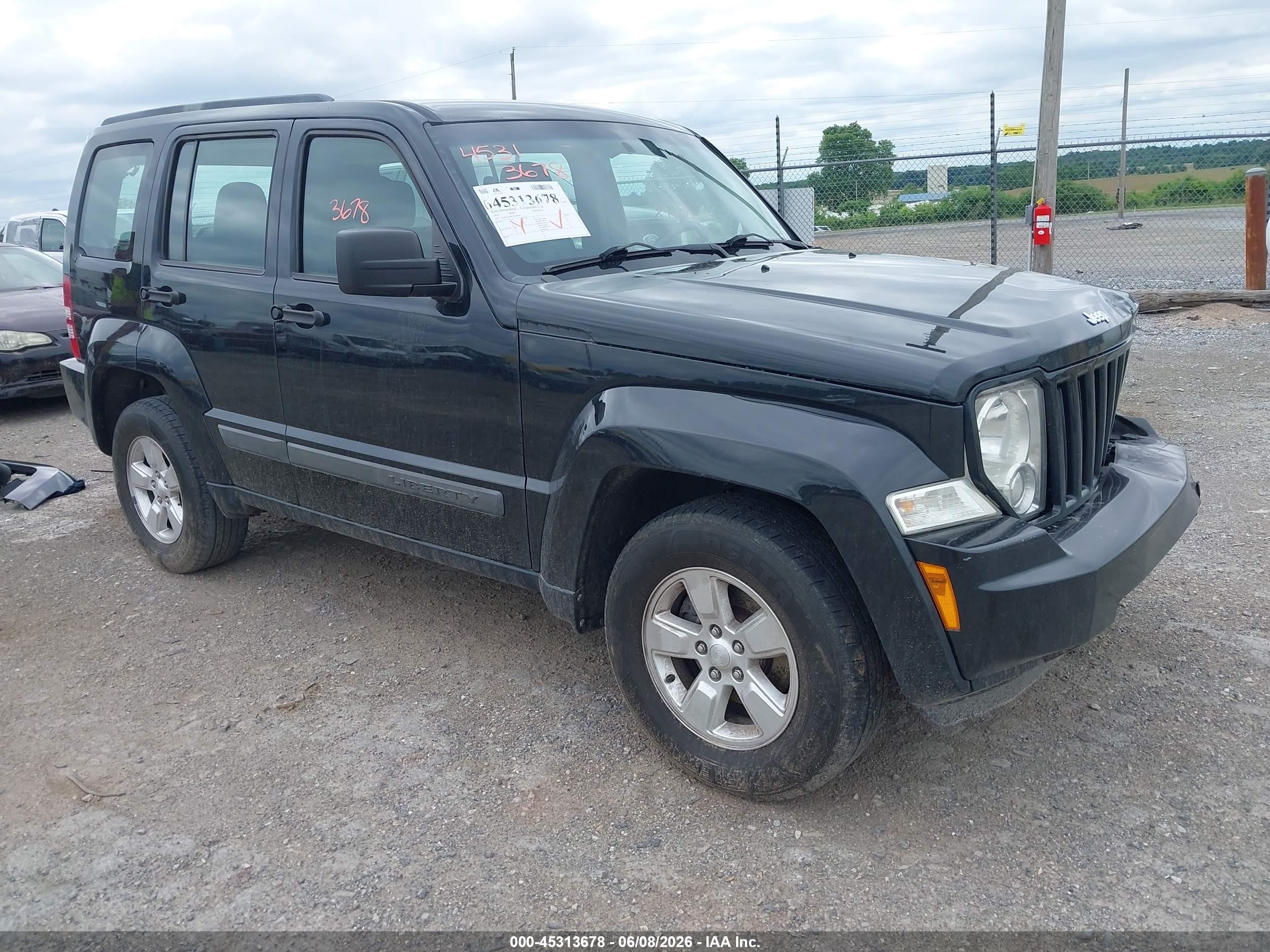 2012 Jeep Liberty Sport Black vin: 1C4PJMAK4CW138144