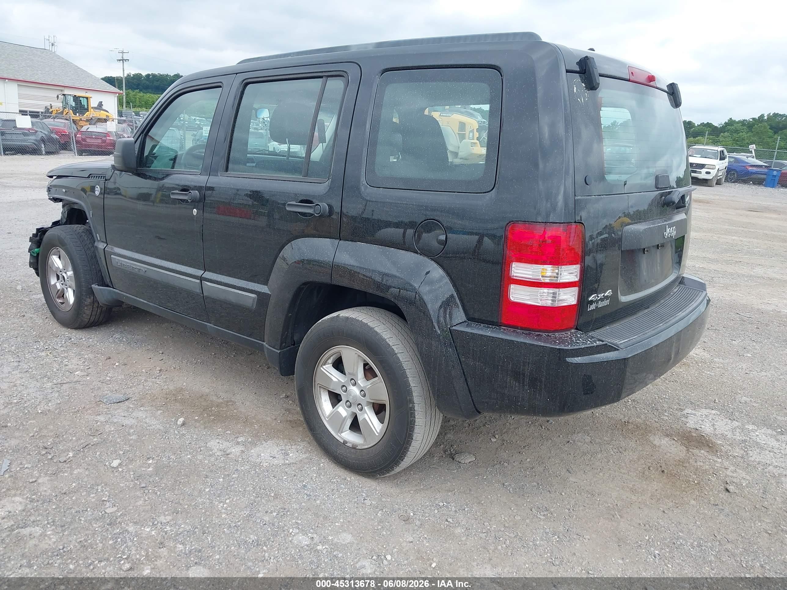 2012 Jeep Liberty Sport Black vin: 1C4PJMAK4CW138144