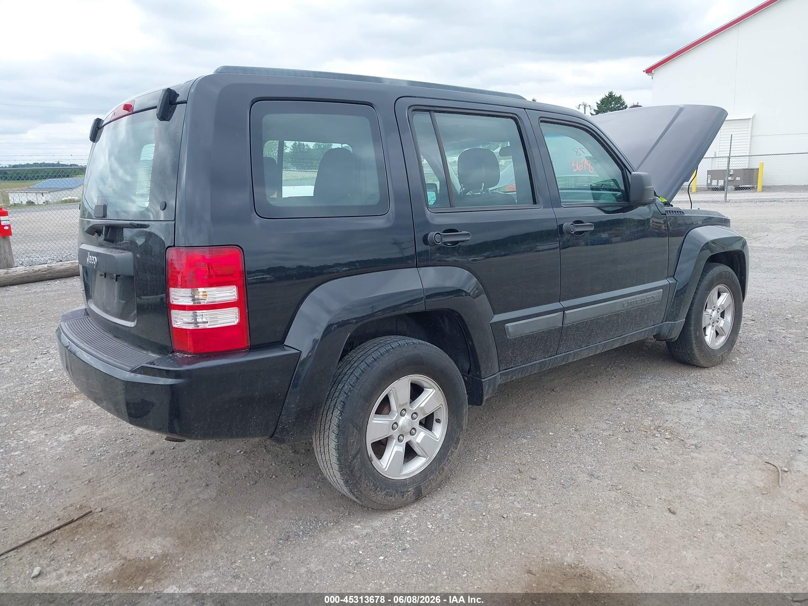 2012 Jeep Liberty Sport Black vin: 1C4PJMAK4CW138144