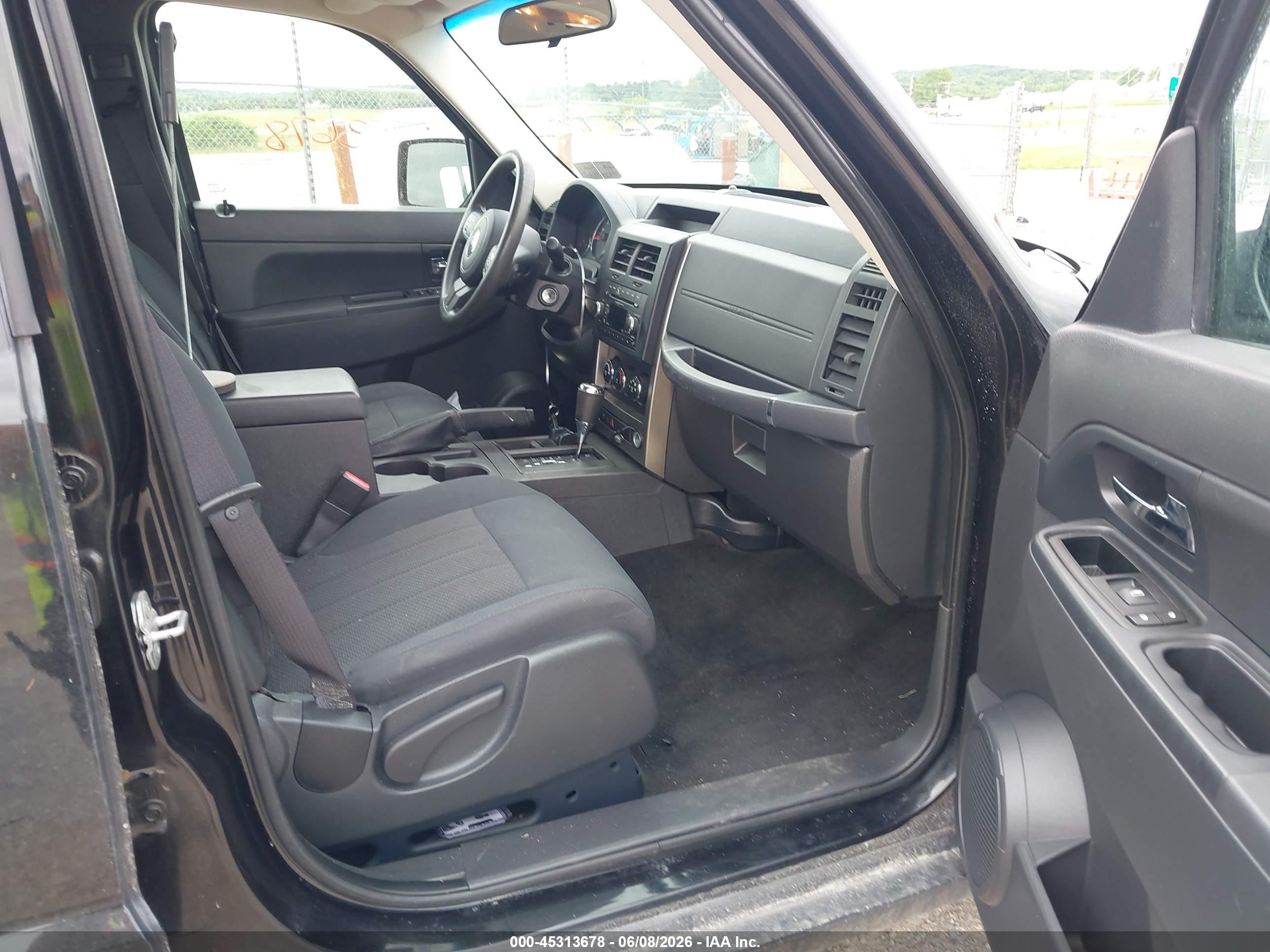 2012 Jeep Liberty Sport Black vin: 1C4PJMAK4CW138144