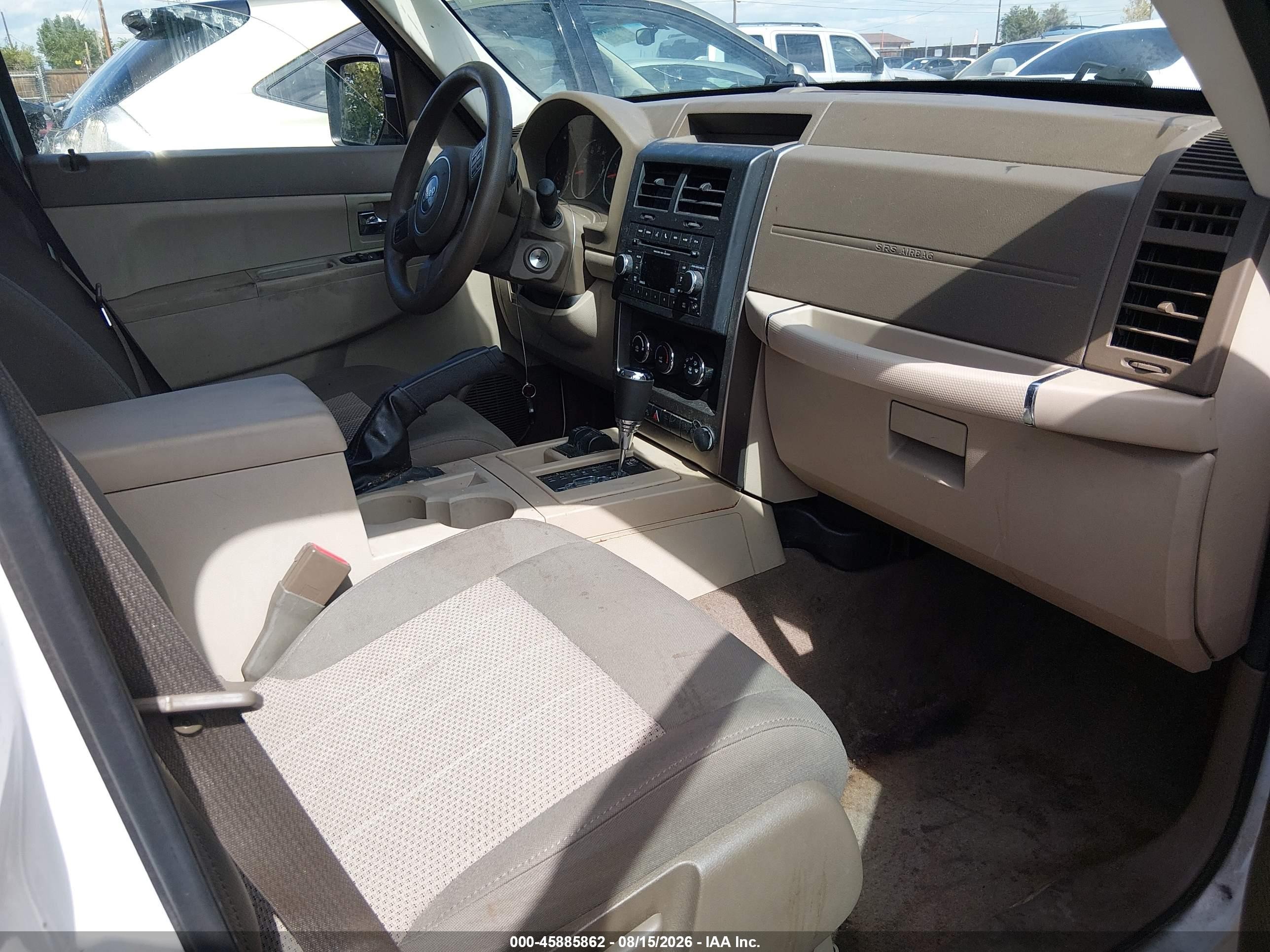 2012 Jeep Liberty Sport White vin: 1C4PJMAK4CW143876