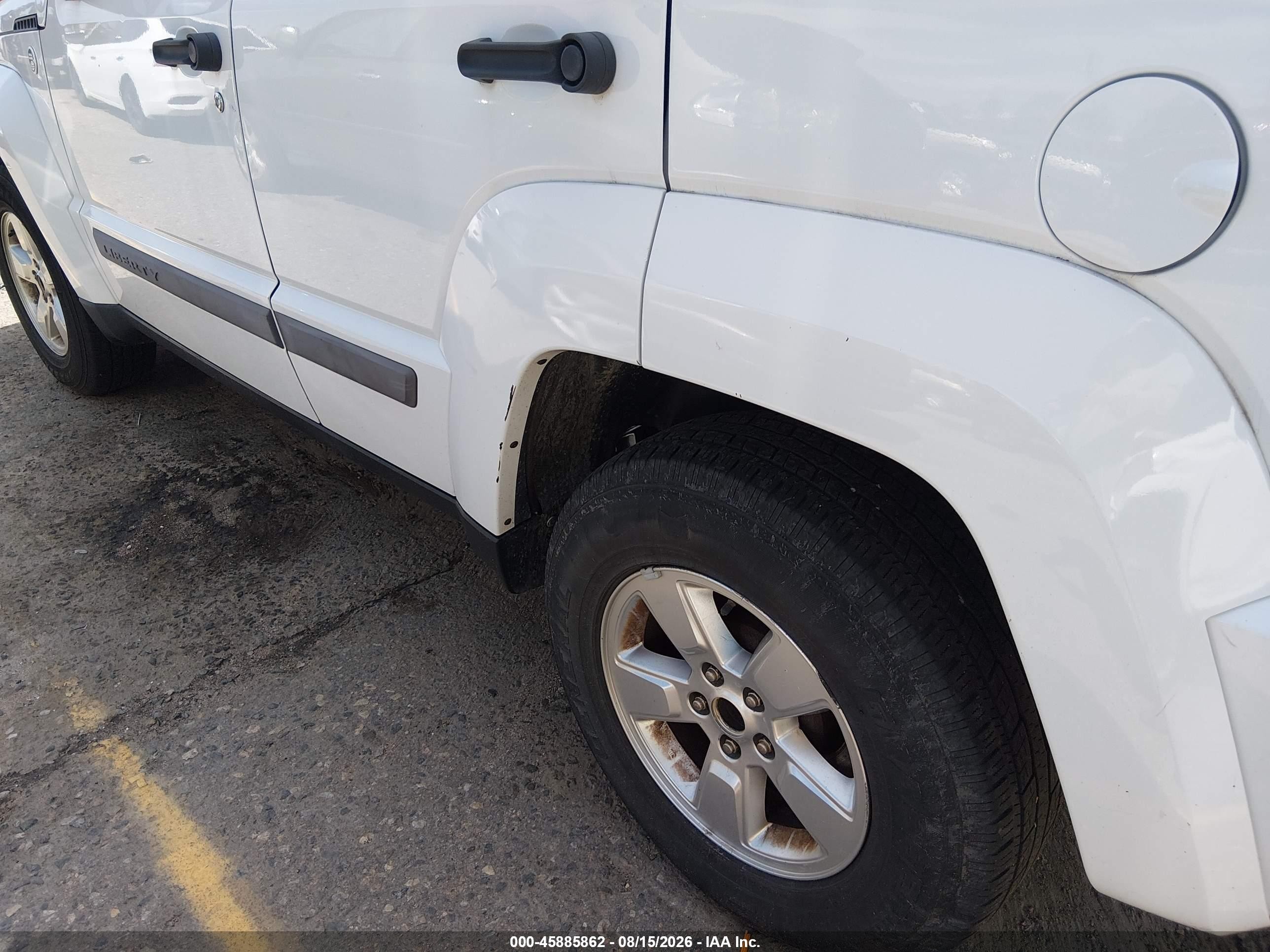2012 Jeep Liberty Sport White vin: 1C4PJMAK4CW143876