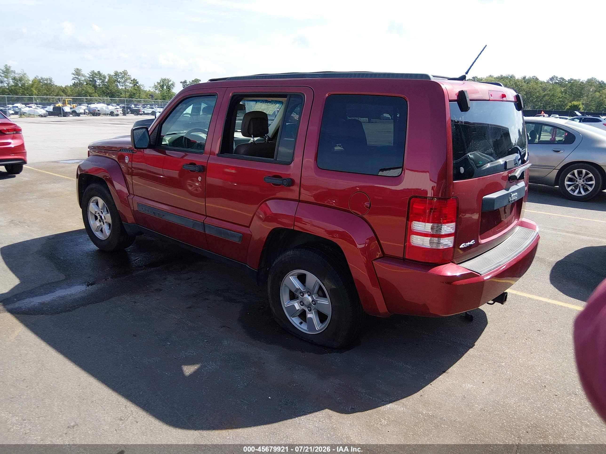 2012 Jeep Liberty Sport Бордовый vin: 1C4PJMAK4CW146583