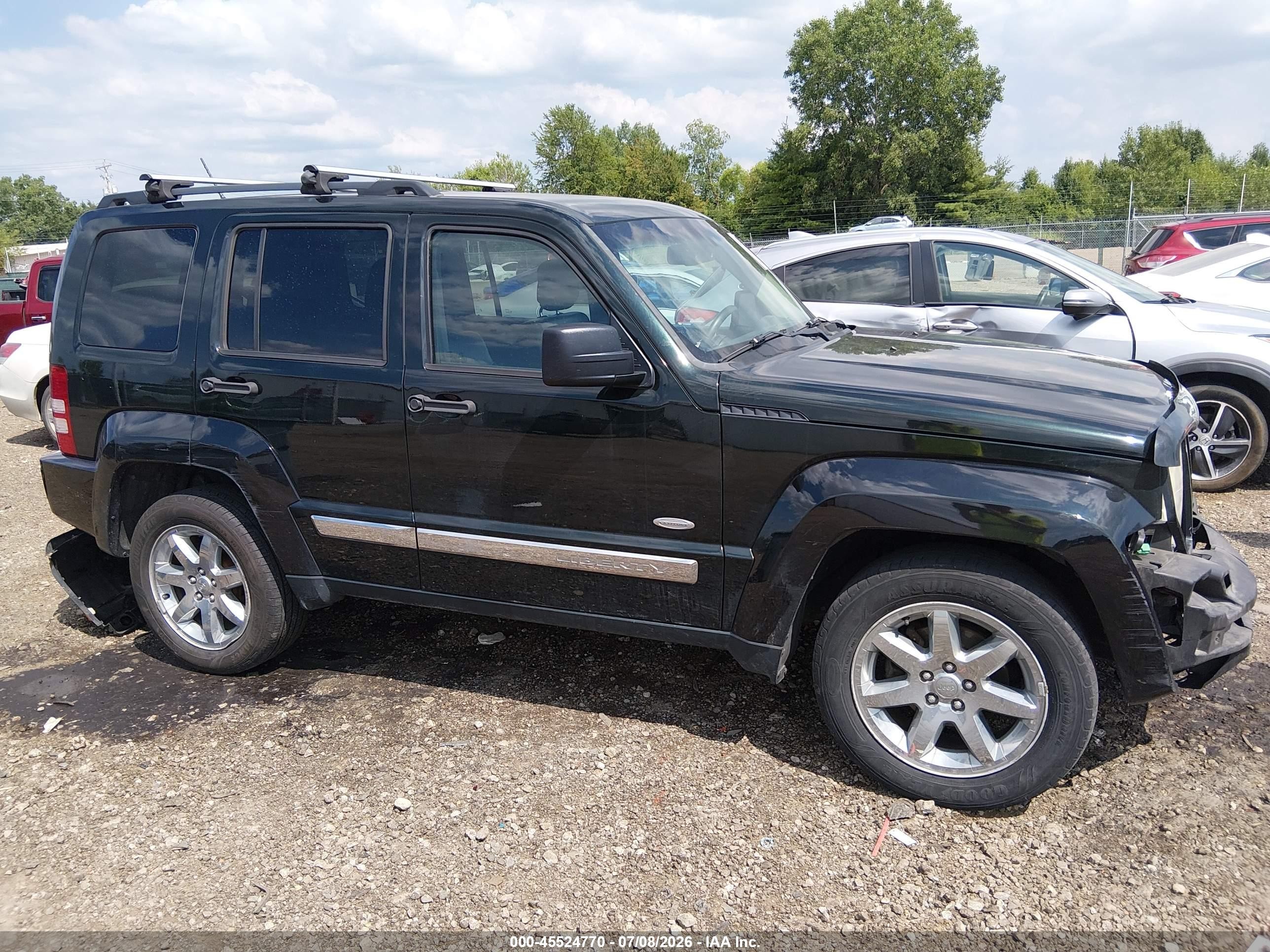 2012 Jeep Liberty Sport Black vin: 1C4PJMAK4CW167658