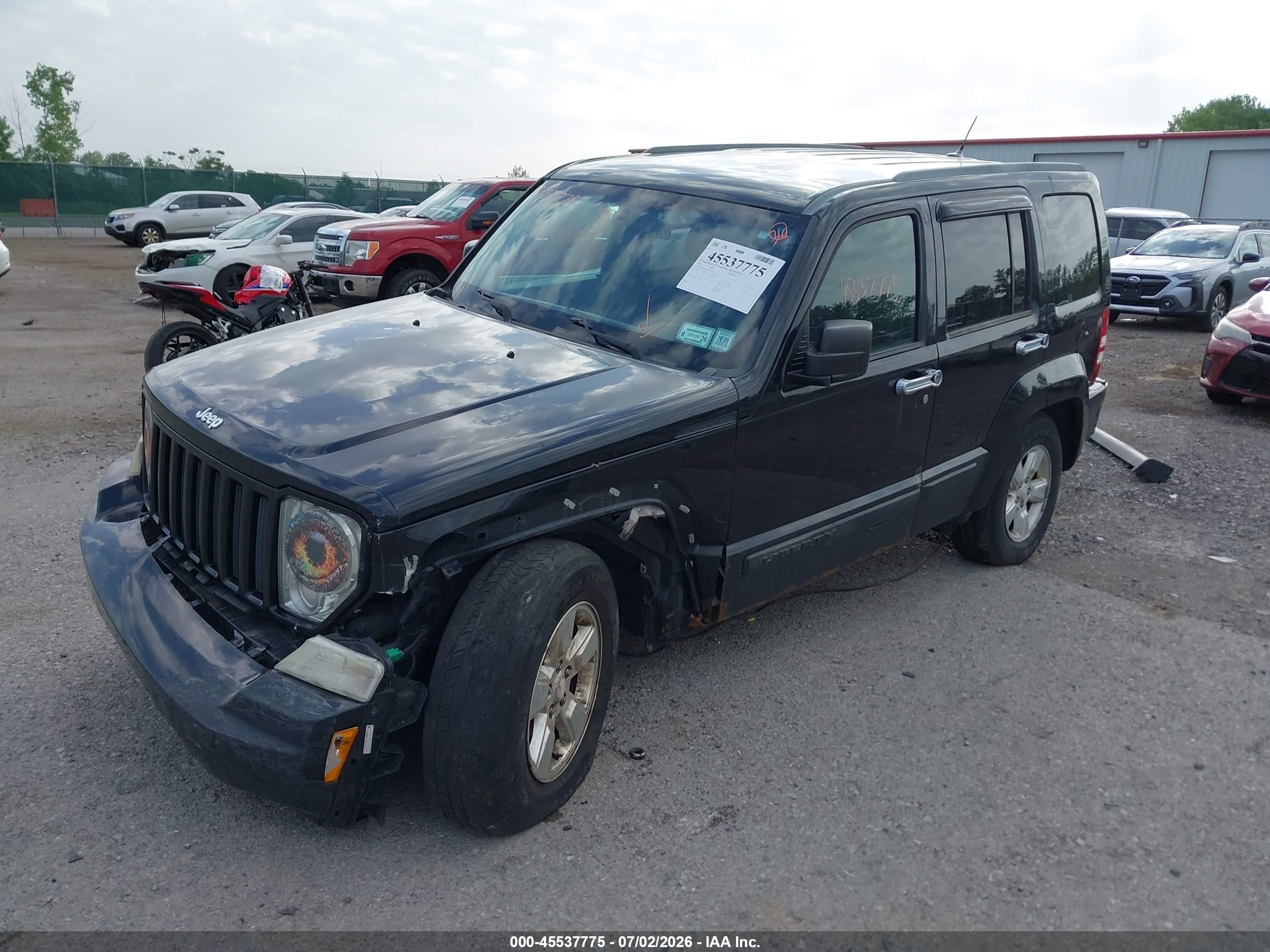2012 Jeep Liberty Sport Black vin: 1C4PJMAK5CW112698