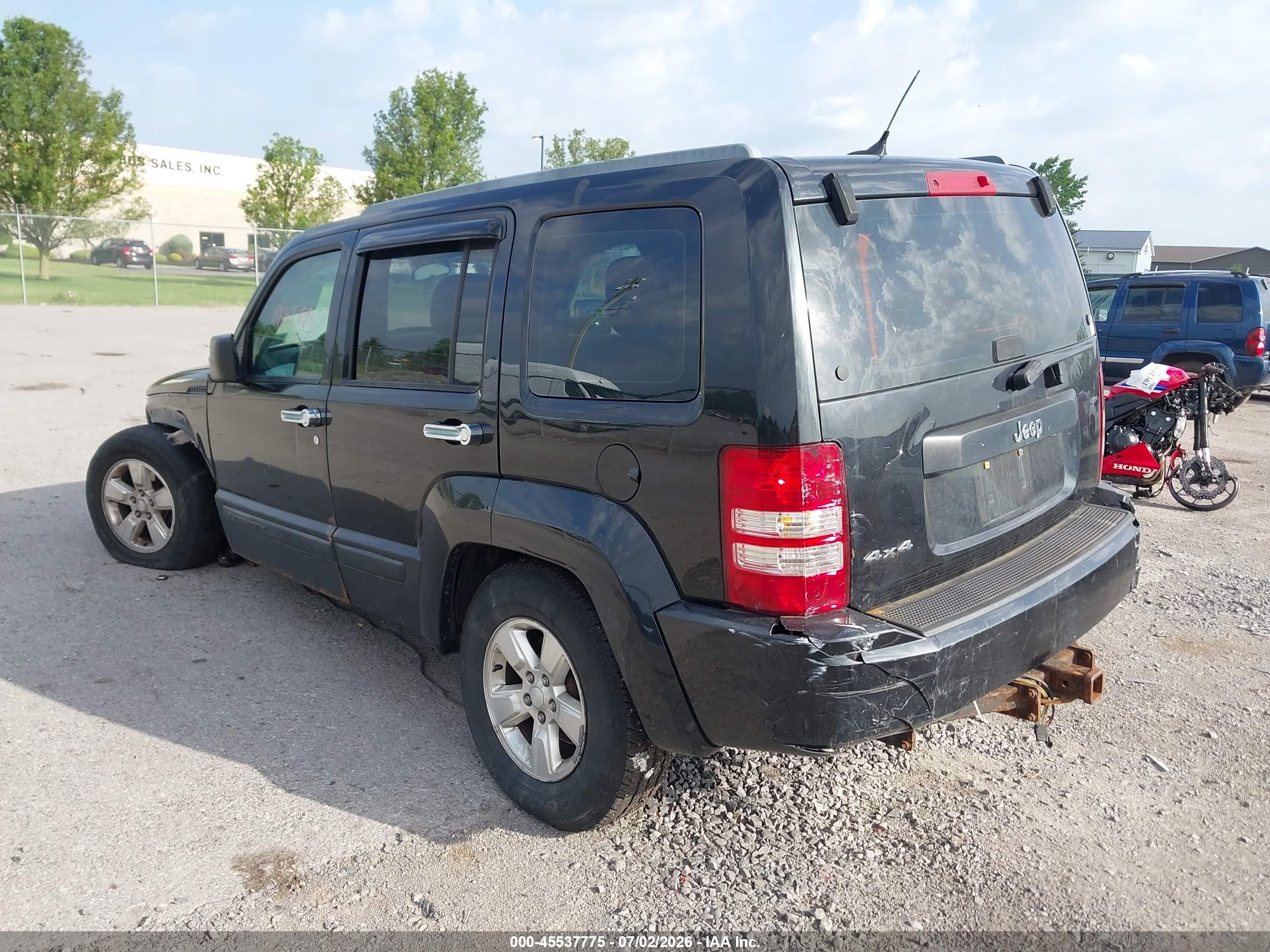 2012 Jeep Liberty Sport Black vin: 1C4PJMAK5CW112698
