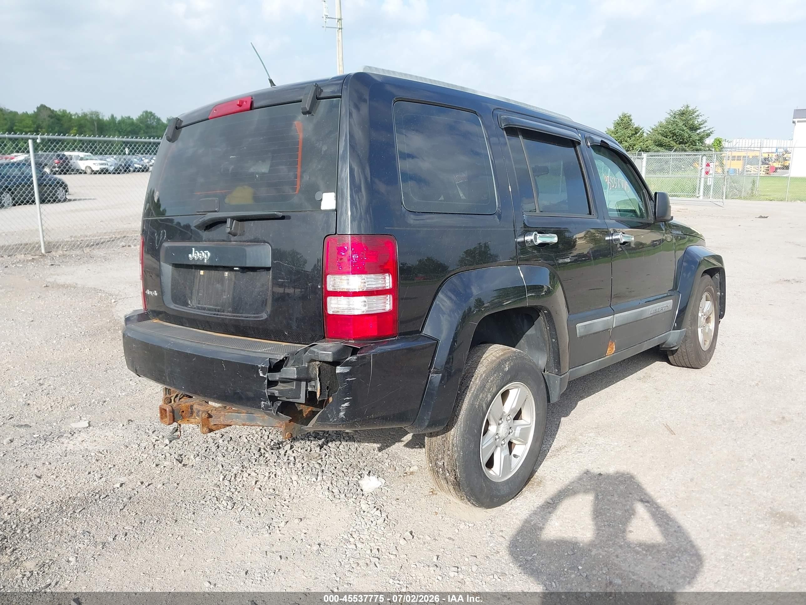 2012 Jeep Liberty Sport Black vin: 1C4PJMAK5CW112698