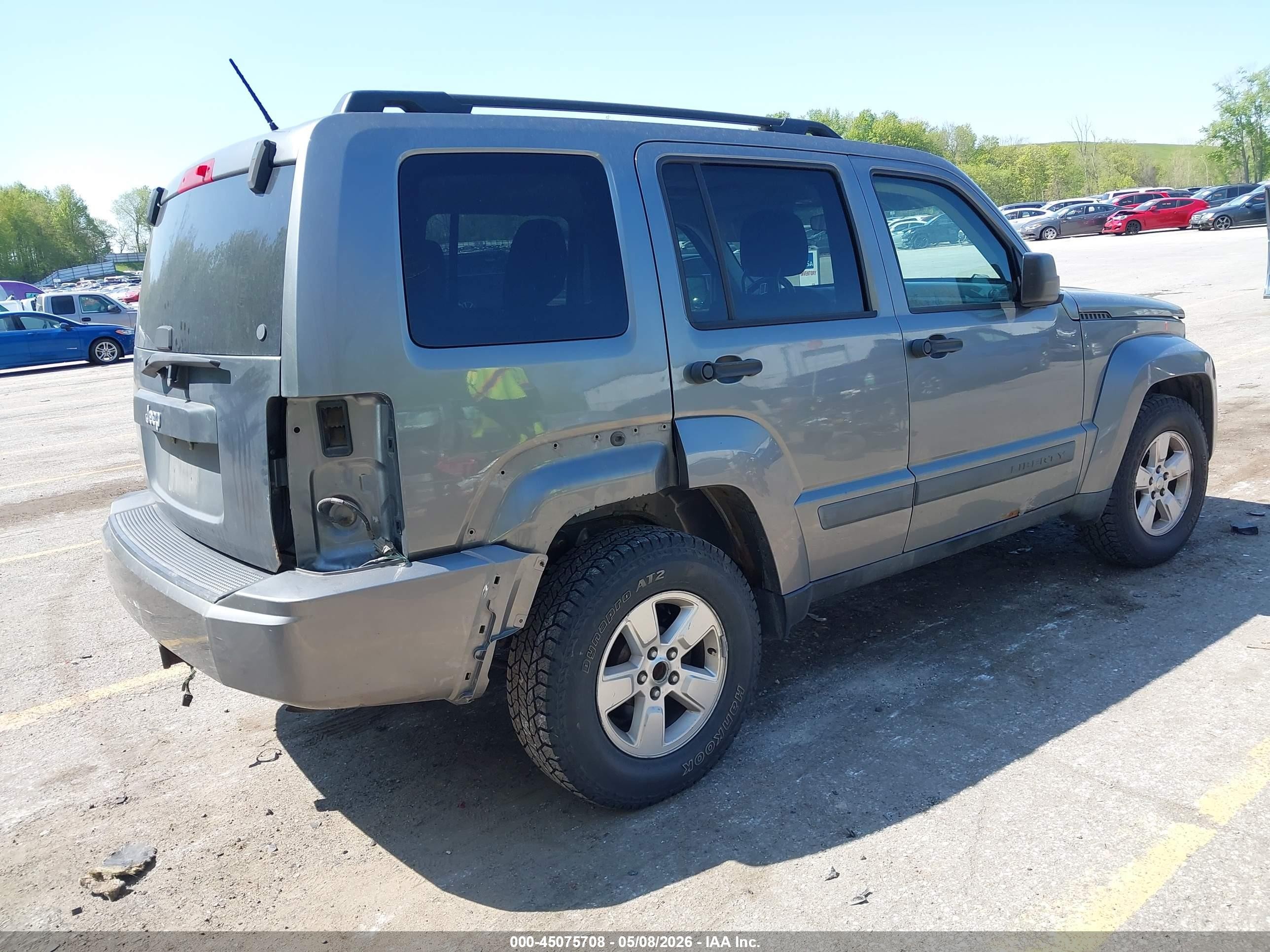 2012 Jeep Liberty Sport Серый vin: 1C4PJMAK5CW130649