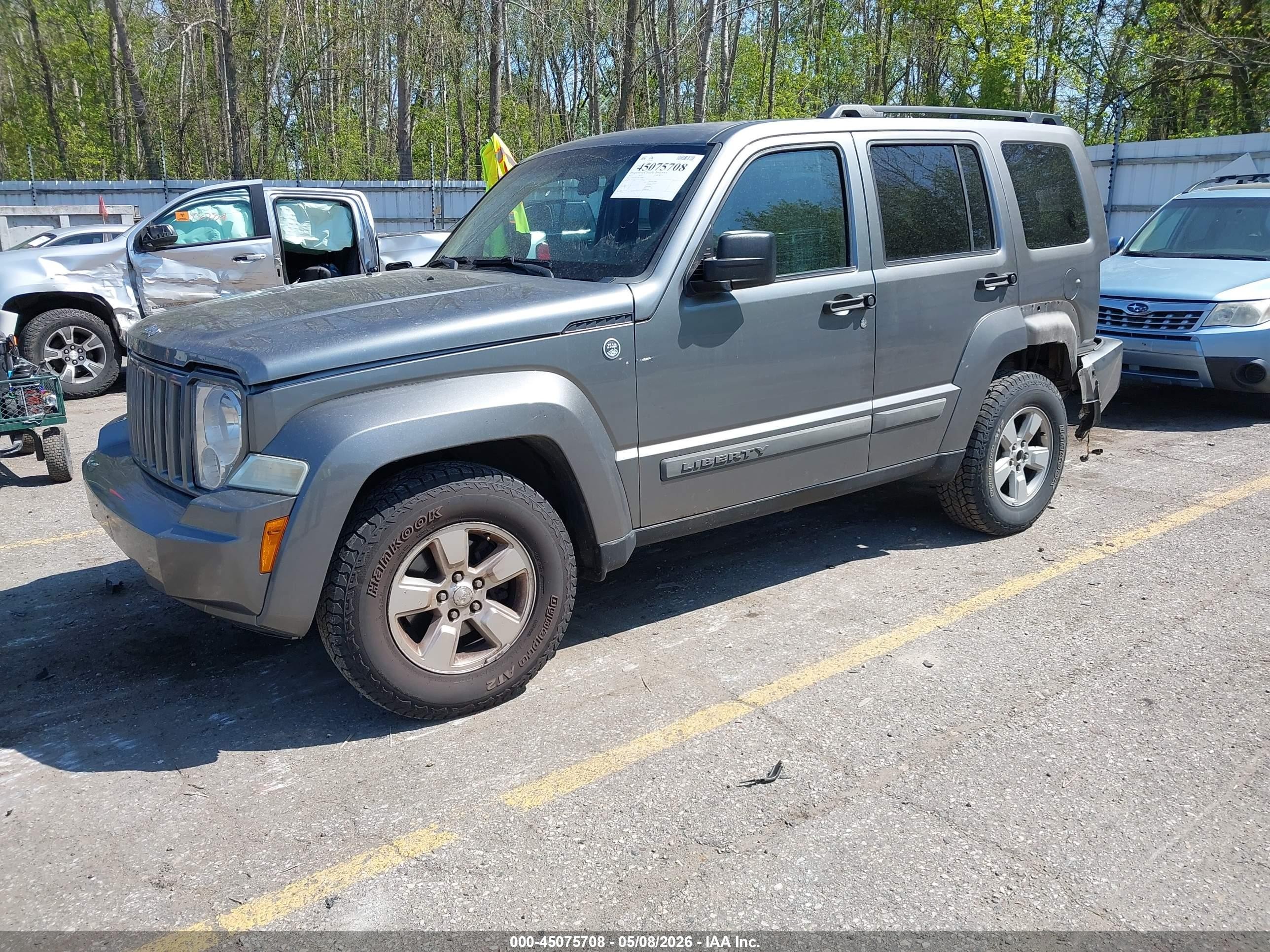 2012 Jeep Liberty Sport Серый vin: 1C4PJMAK5CW130649
