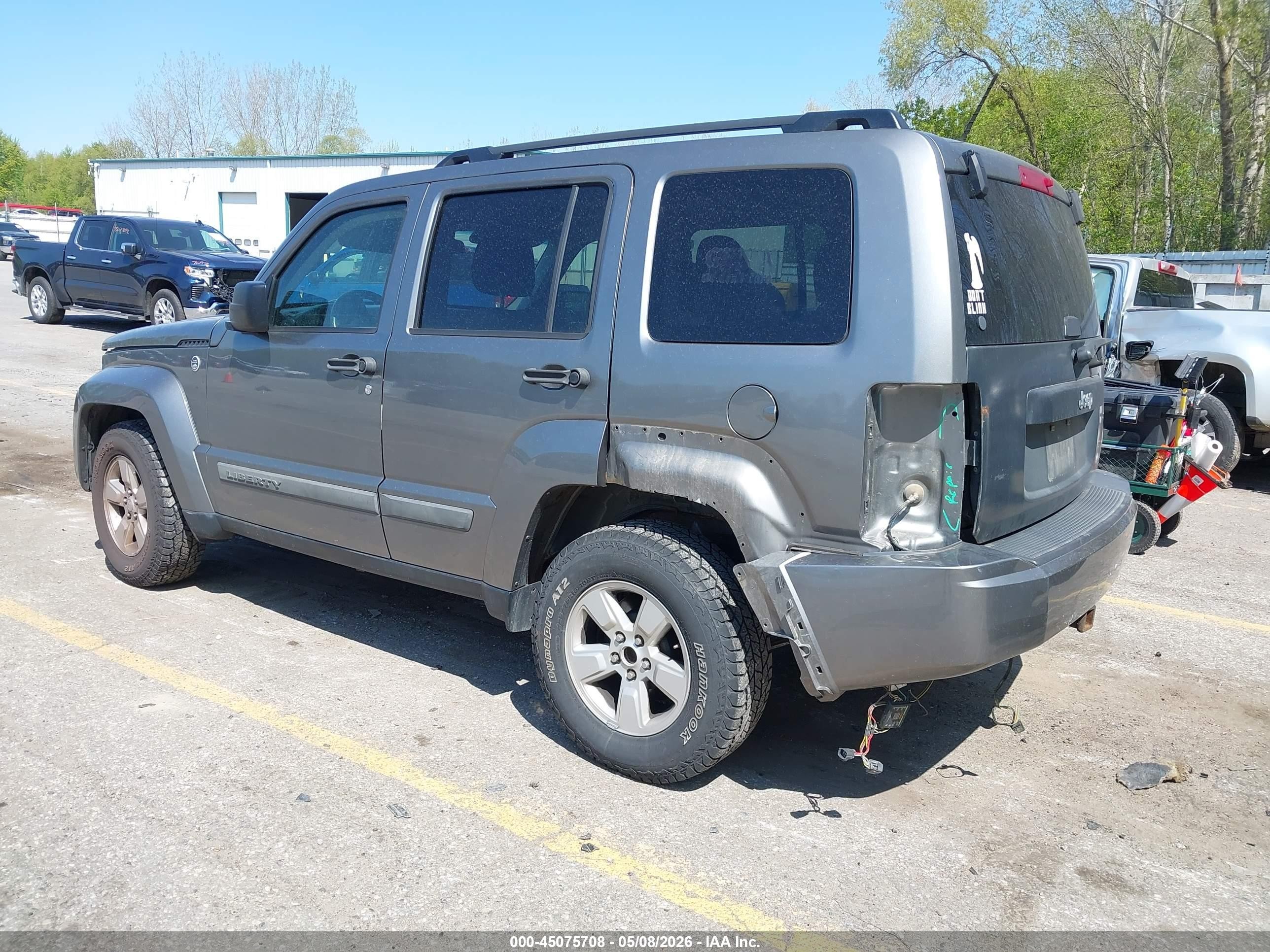2012 Jeep Liberty Sport Серый vin: 1C4PJMAK5CW130649