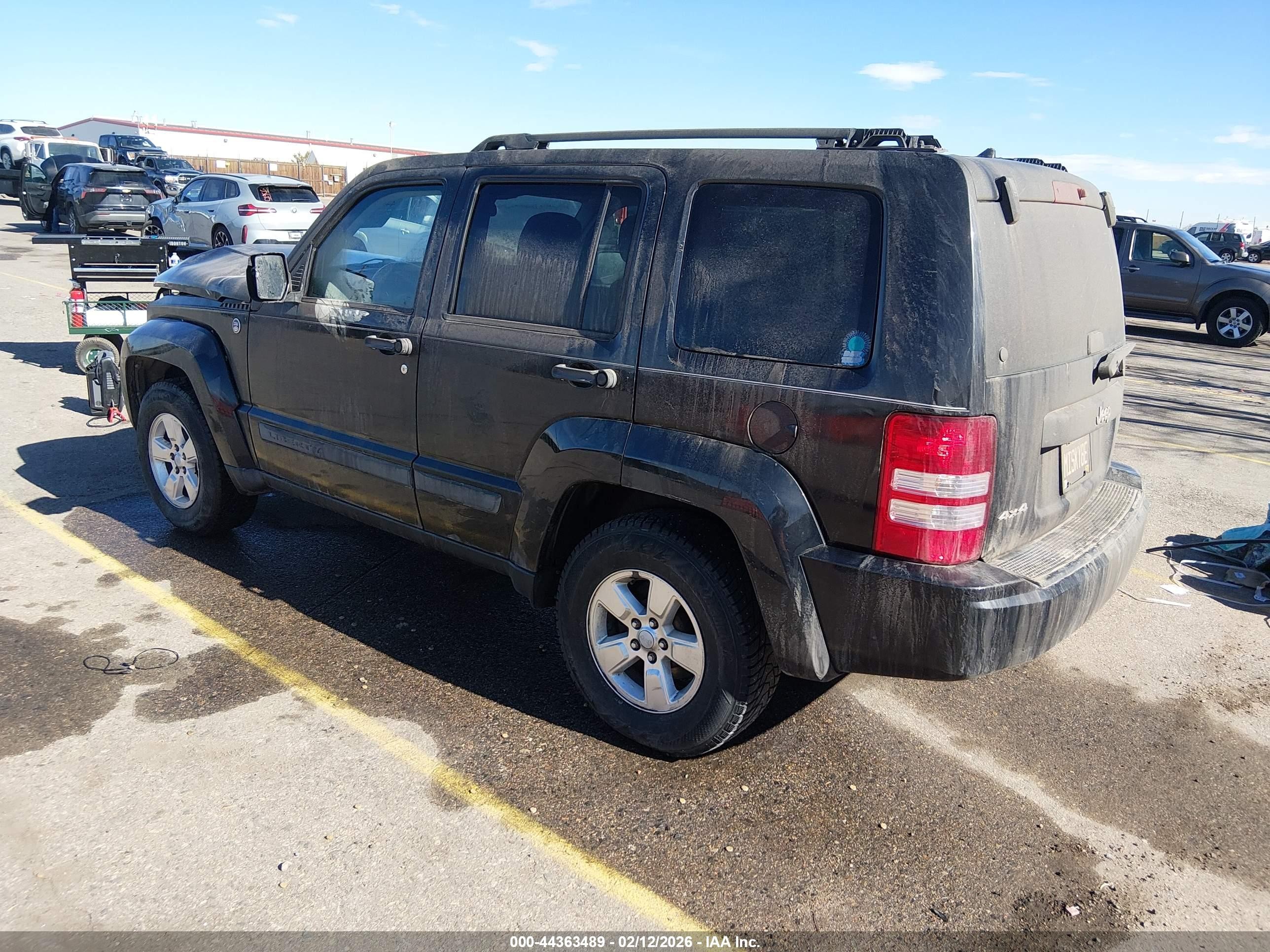 2012 Jeep Liberty Sport Black vin: 1C4PJMAK5CW138895
