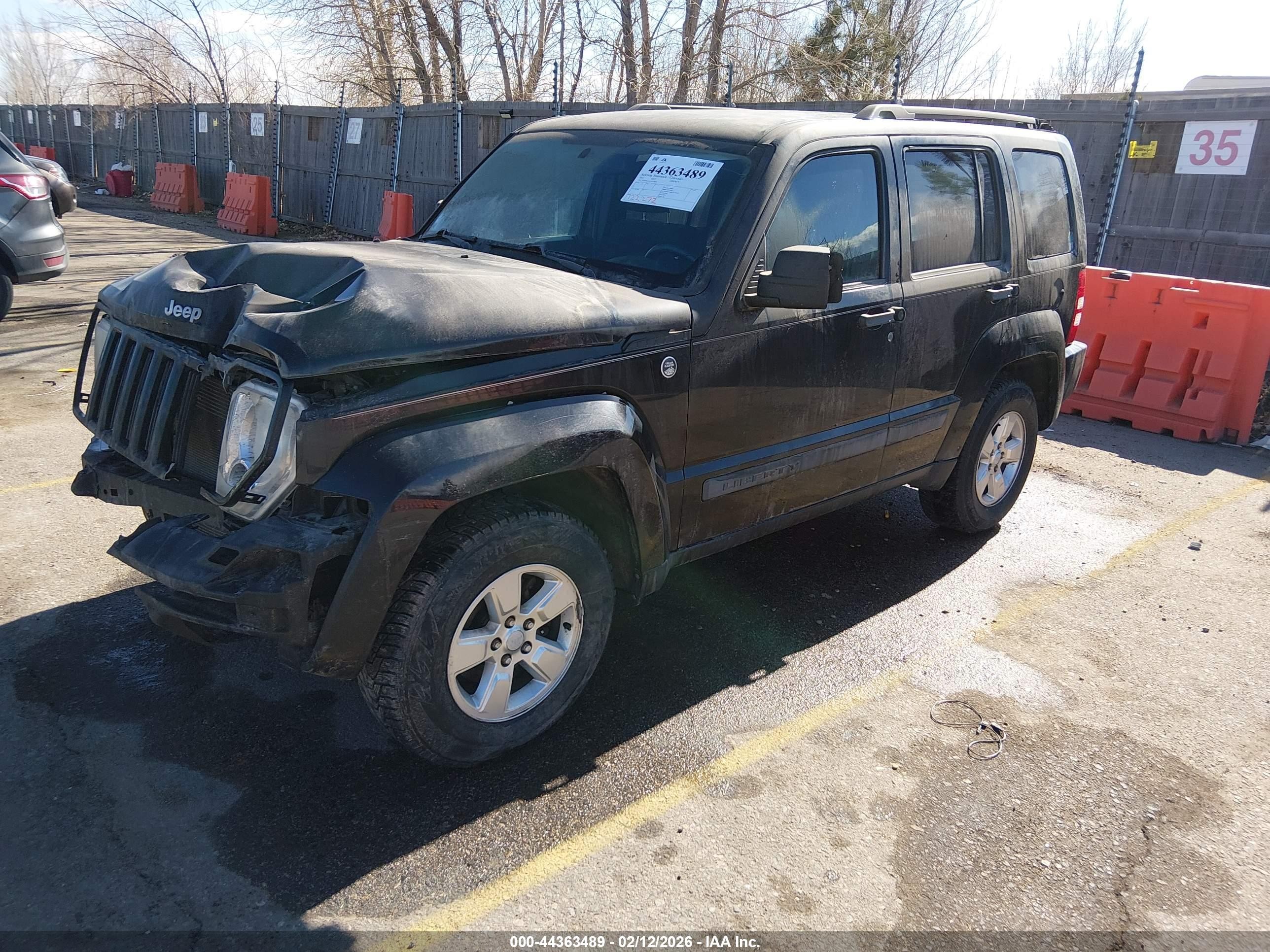 2012 Jeep Liberty Sport Black vin: 1C4PJMAK5CW138895