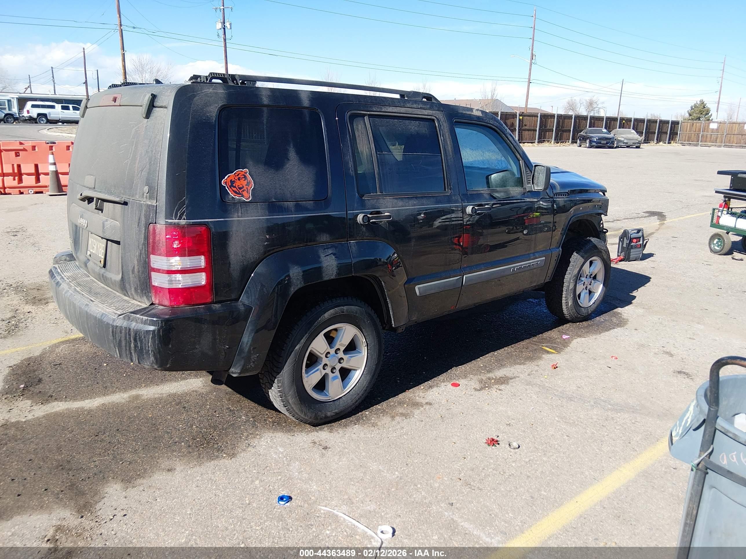 2012 Jeep Liberty Sport Black vin: 1C4PJMAK5CW138895