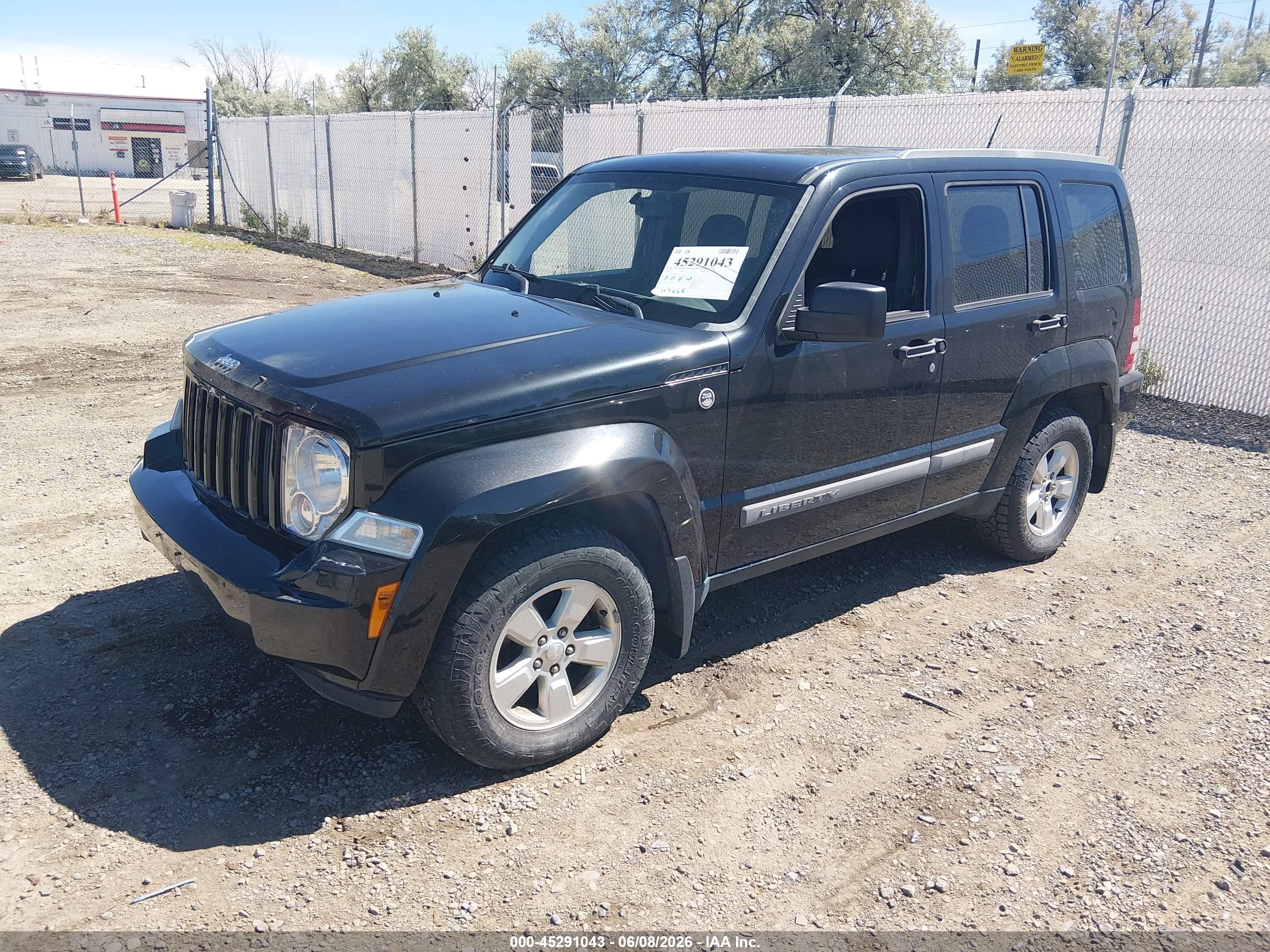 2012 Jeep Liberty Sport Черный vin: 1C4PJMAK5CW145426