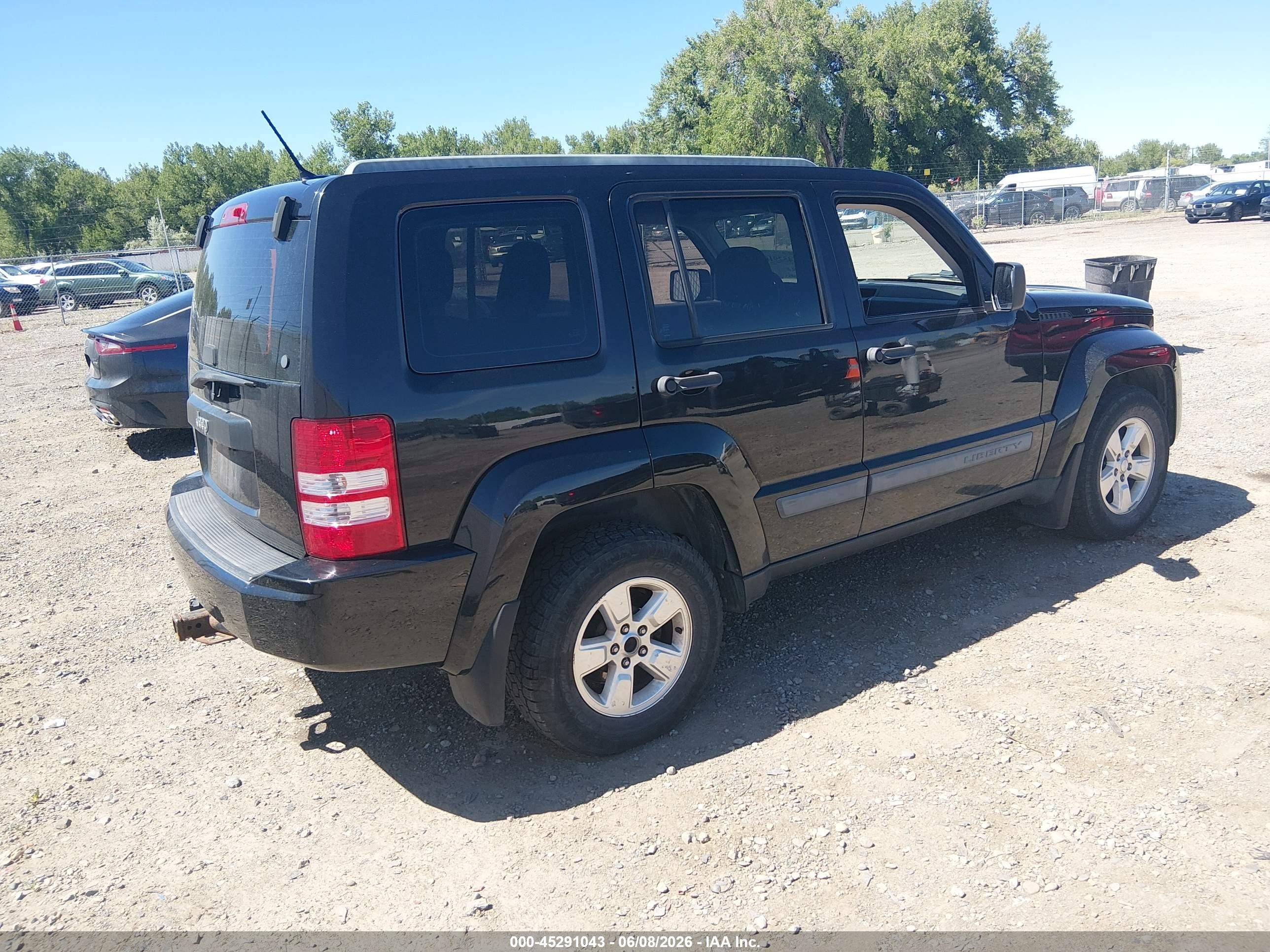 2012 Jeep Liberty Sport Черный vin: 1C4PJMAK5CW145426
