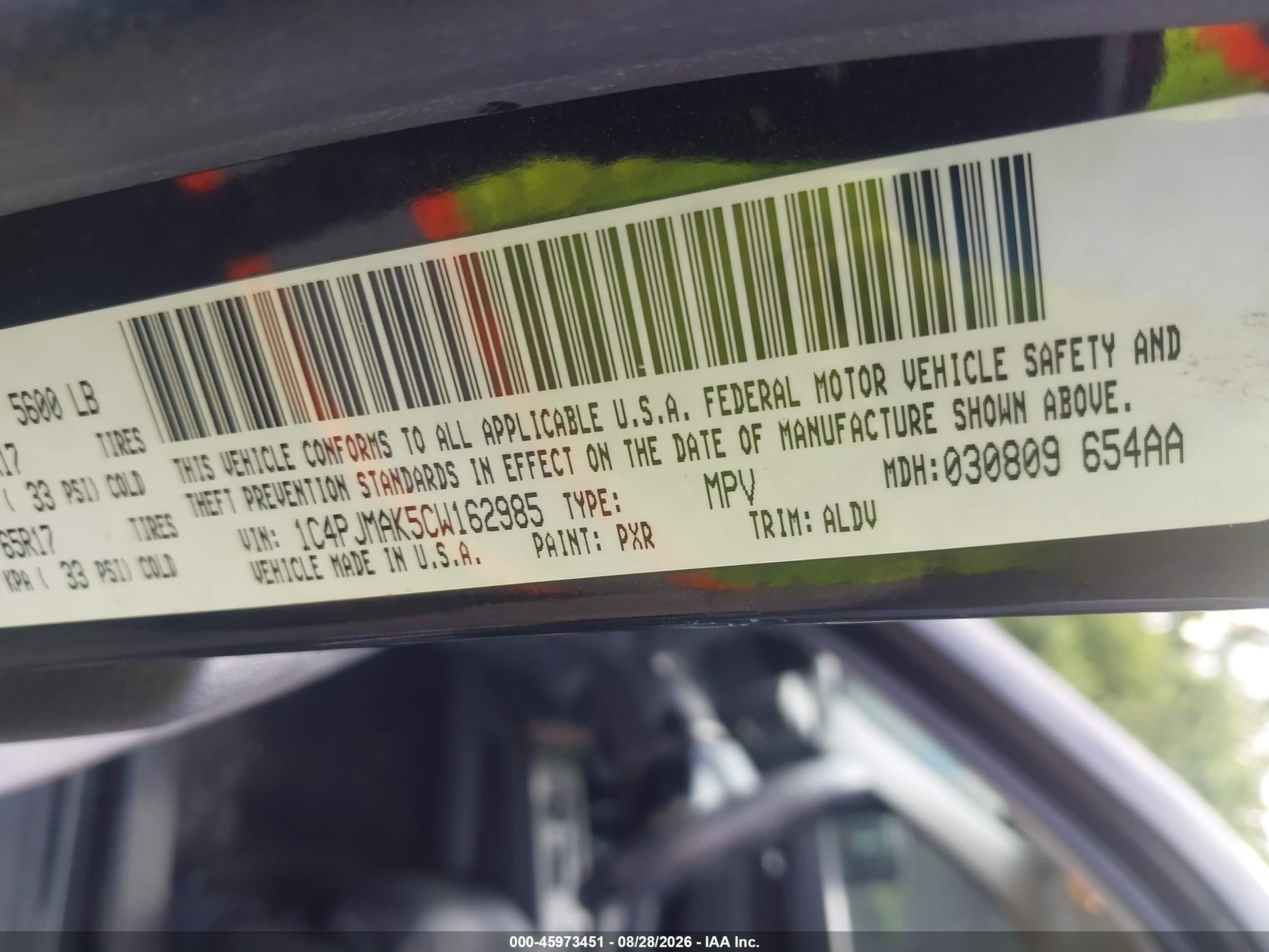 2012 Jeep Liberty Sport Black vin: 1C4PJMAK5CW162985