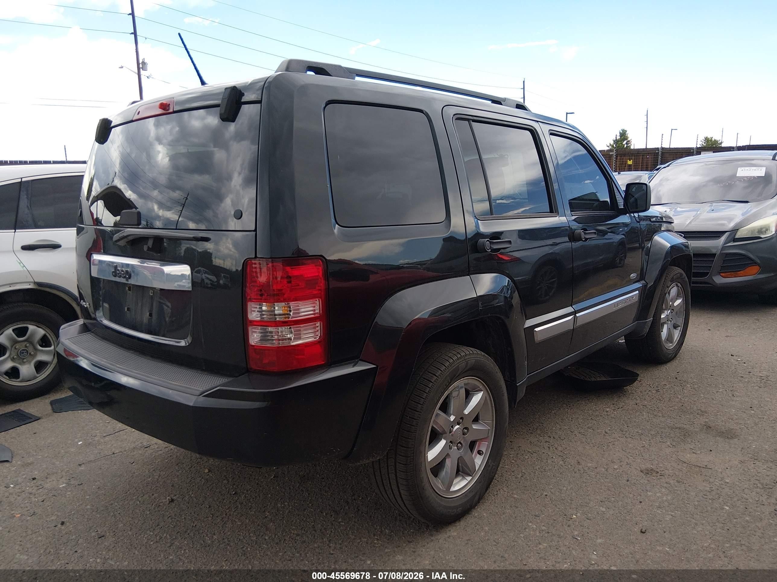 2012 Jeep Liberty Sport Black vin: 1C4PJMAK5CW205303