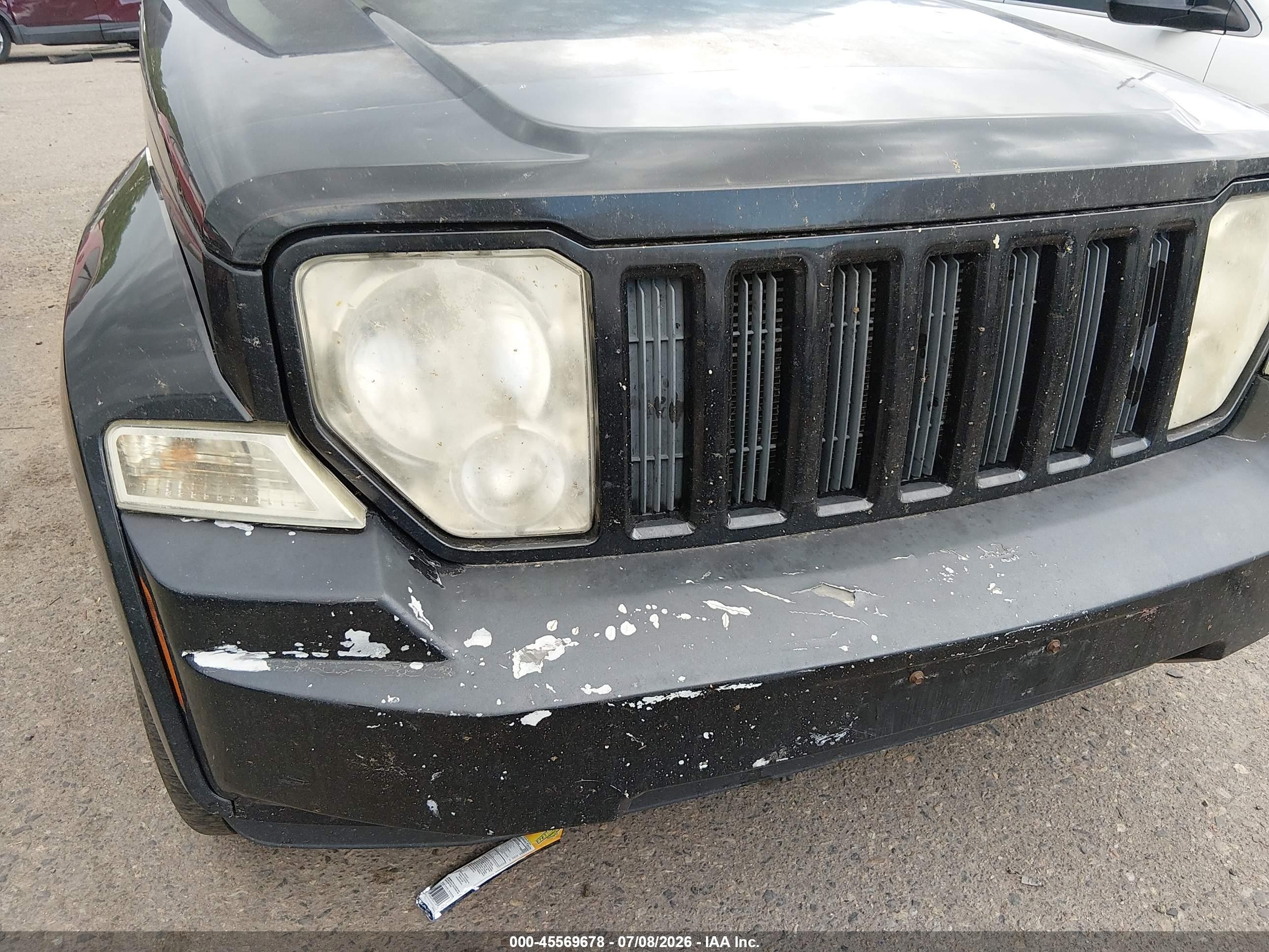 2012 Jeep Liberty Sport Black vin: 1C4PJMAK5CW205303