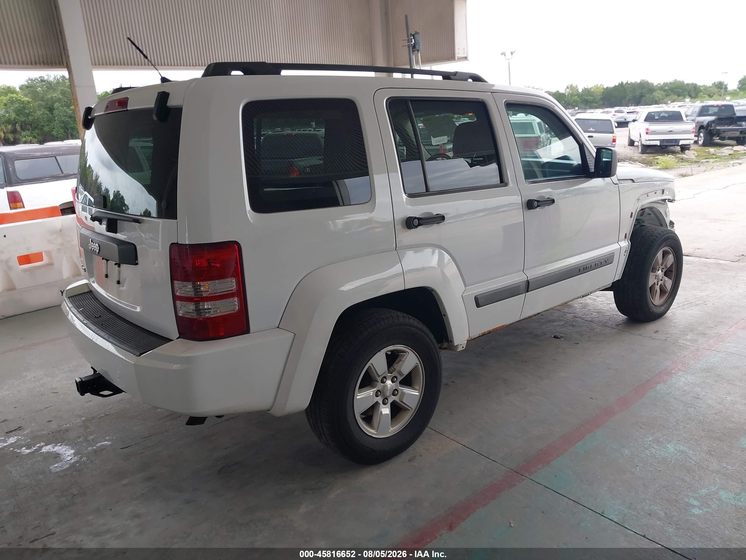 2012 Jeep Liberty Sport White vin: 1C4PJMAK6CW111494