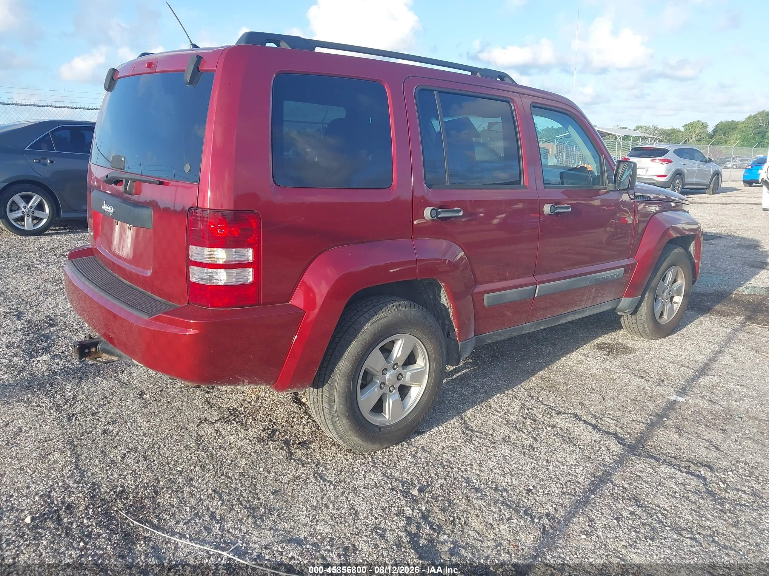 2012 Jeep Liberty Sport Бордовый vin: 1C4PJMAK6CW126559