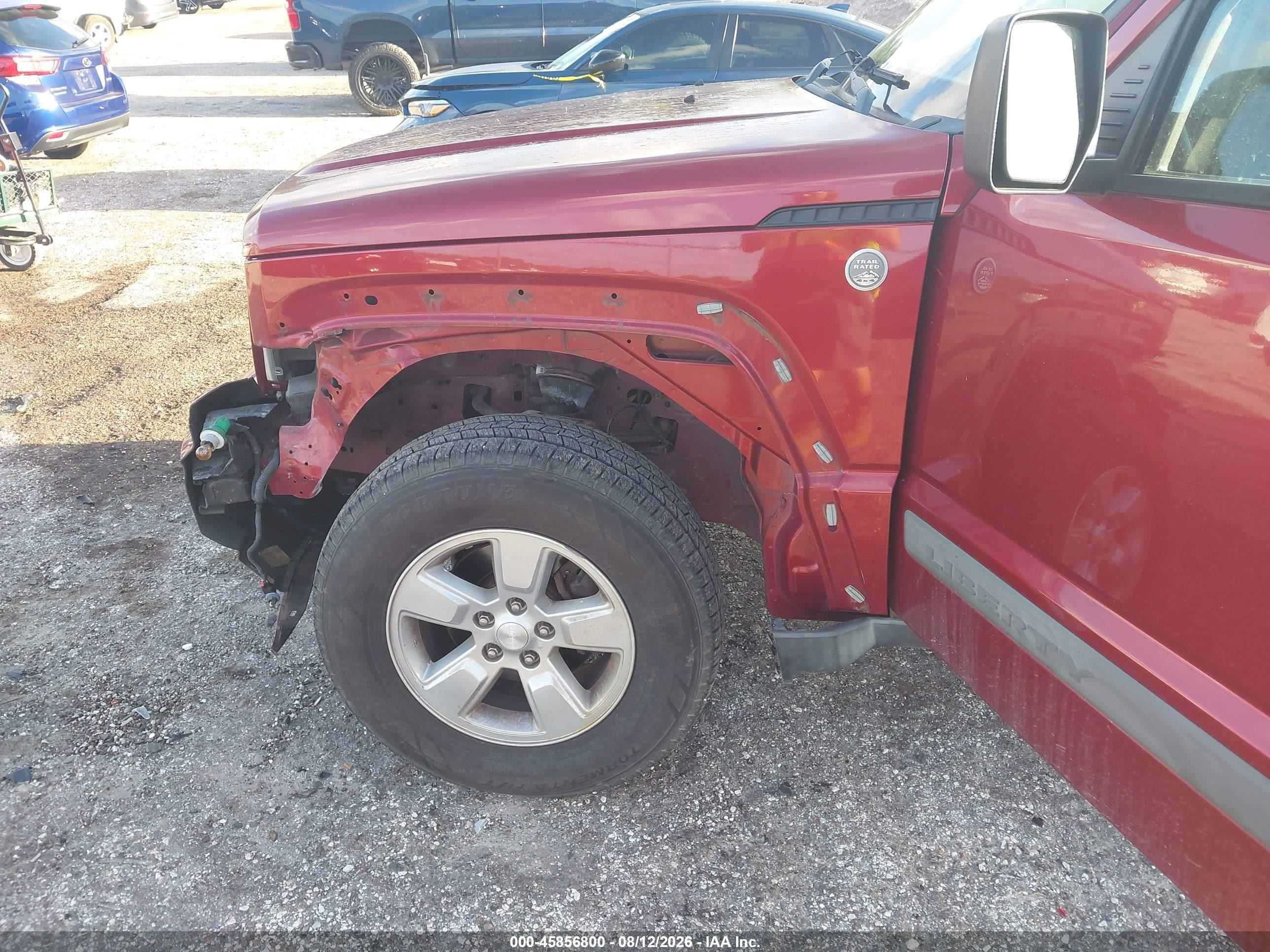 2012 Jeep Liberty Sport Бордовый vin: 1C4PJMAK6CW126559