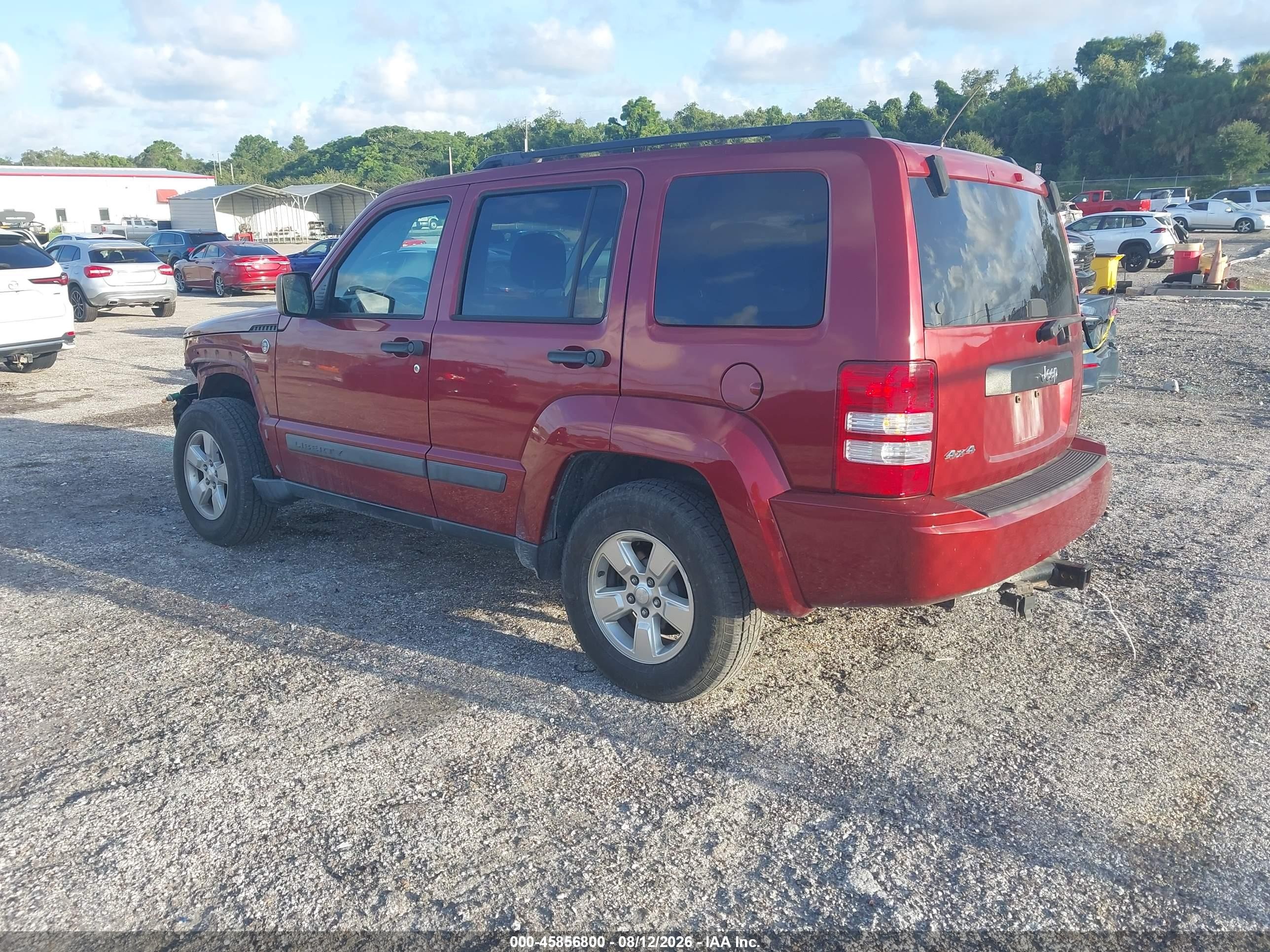 2012 Jeep Liberty Sport Бордовый vin: 1C4PJMAK6CW126559