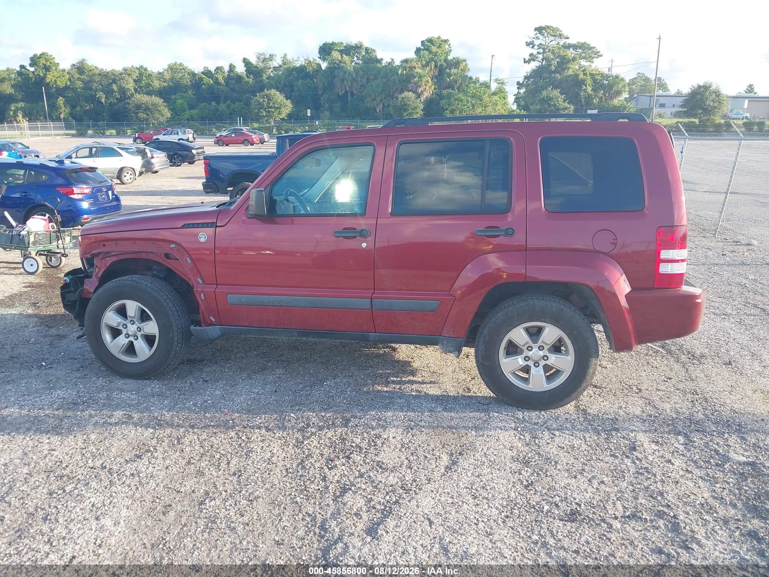 2012 Jeep Liberty Sport Бордовый vin: 1C4PJMAK6CW126559