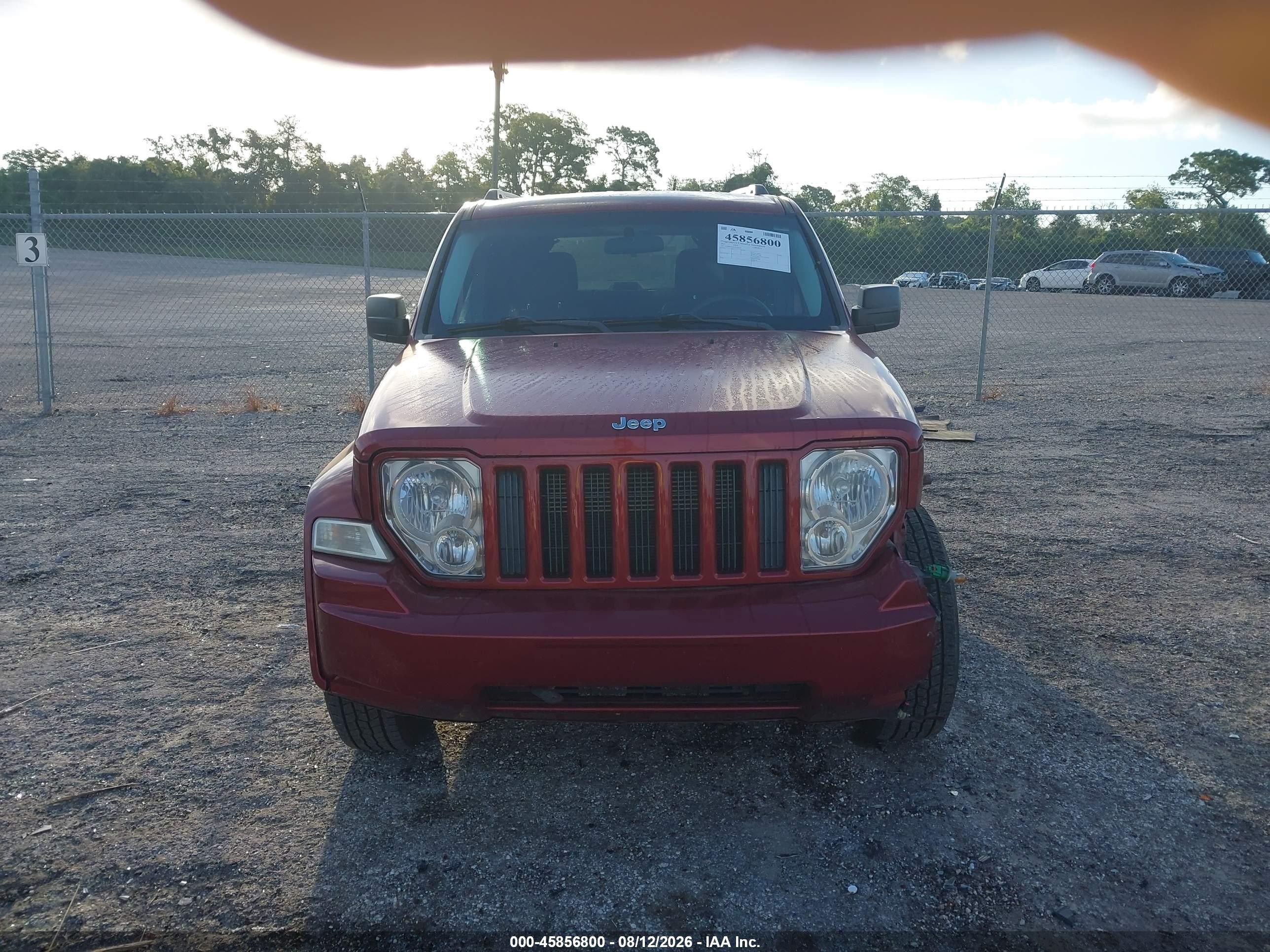 2012 Jeep Liberty Sport Бордовый vin: 1C4PJMAK6CW126559