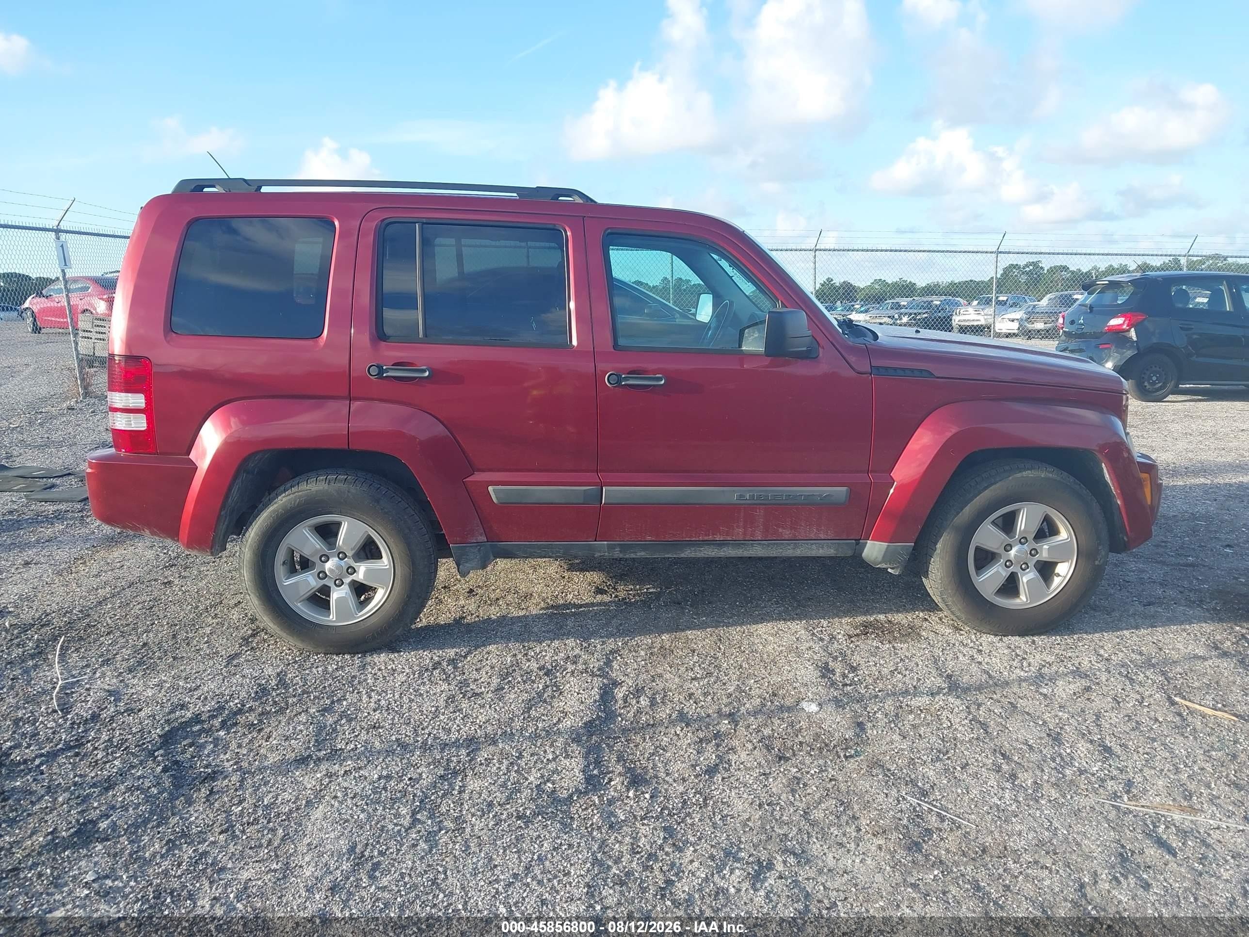 2012 Jeep Liberty Sport Бордовый vin: 1C4PJMAK6CW126559
