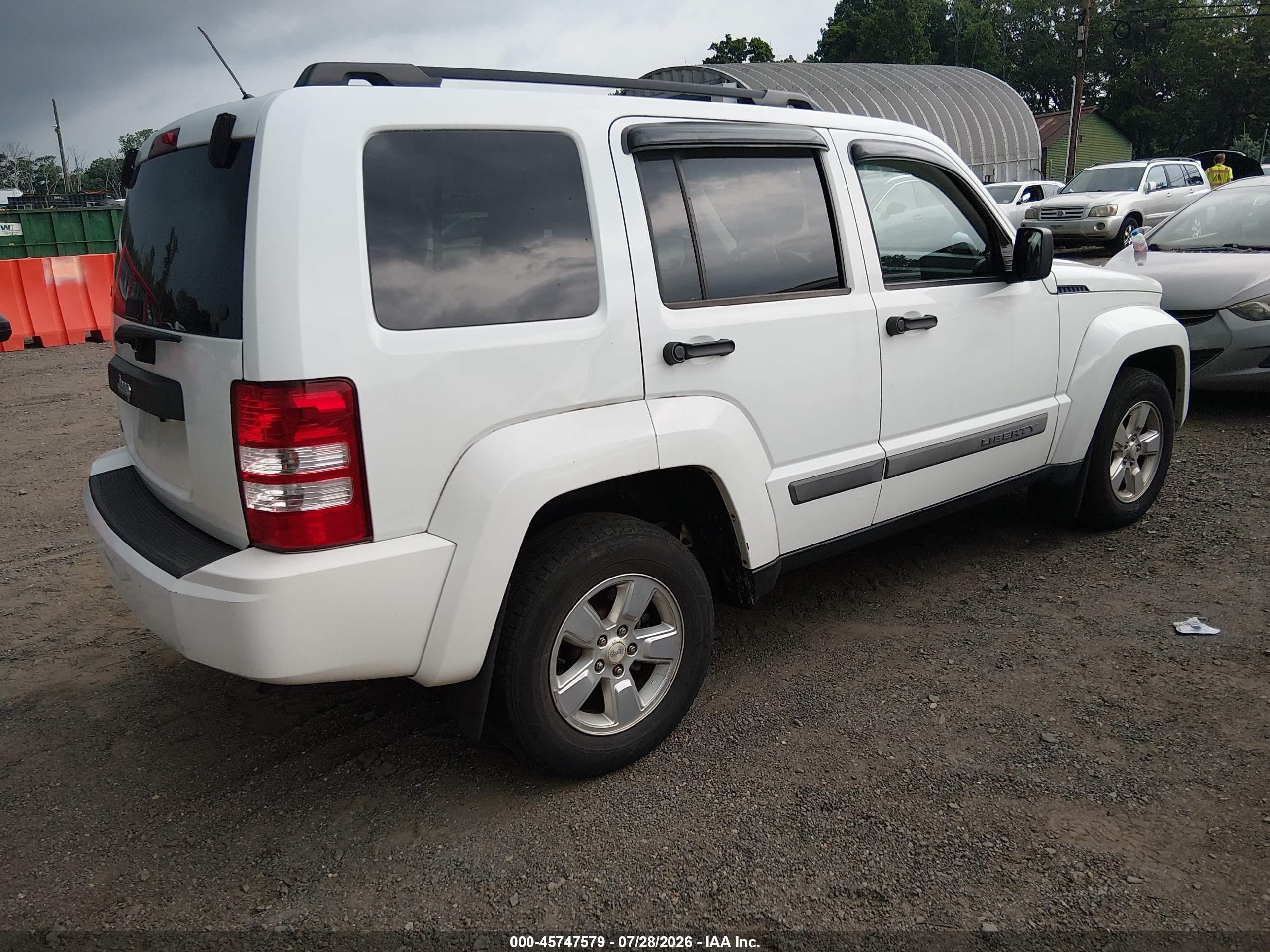 2012 Jeep Liberty Sport White vin: 1C4PJMAK6CW140249