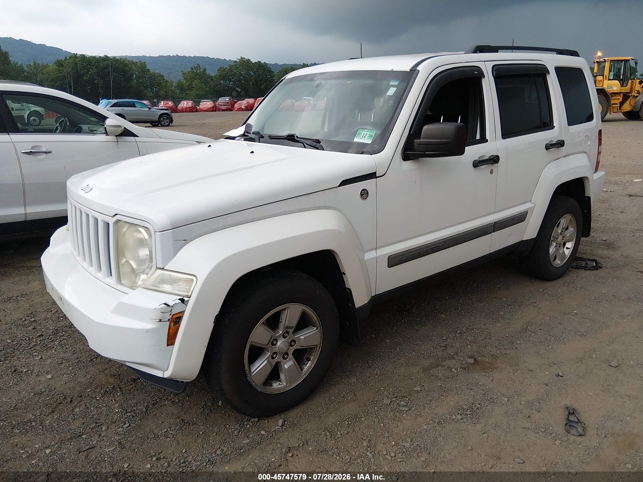 2012 Jeep Liberty Sport White vin: 1C4PJMAK6CW140249