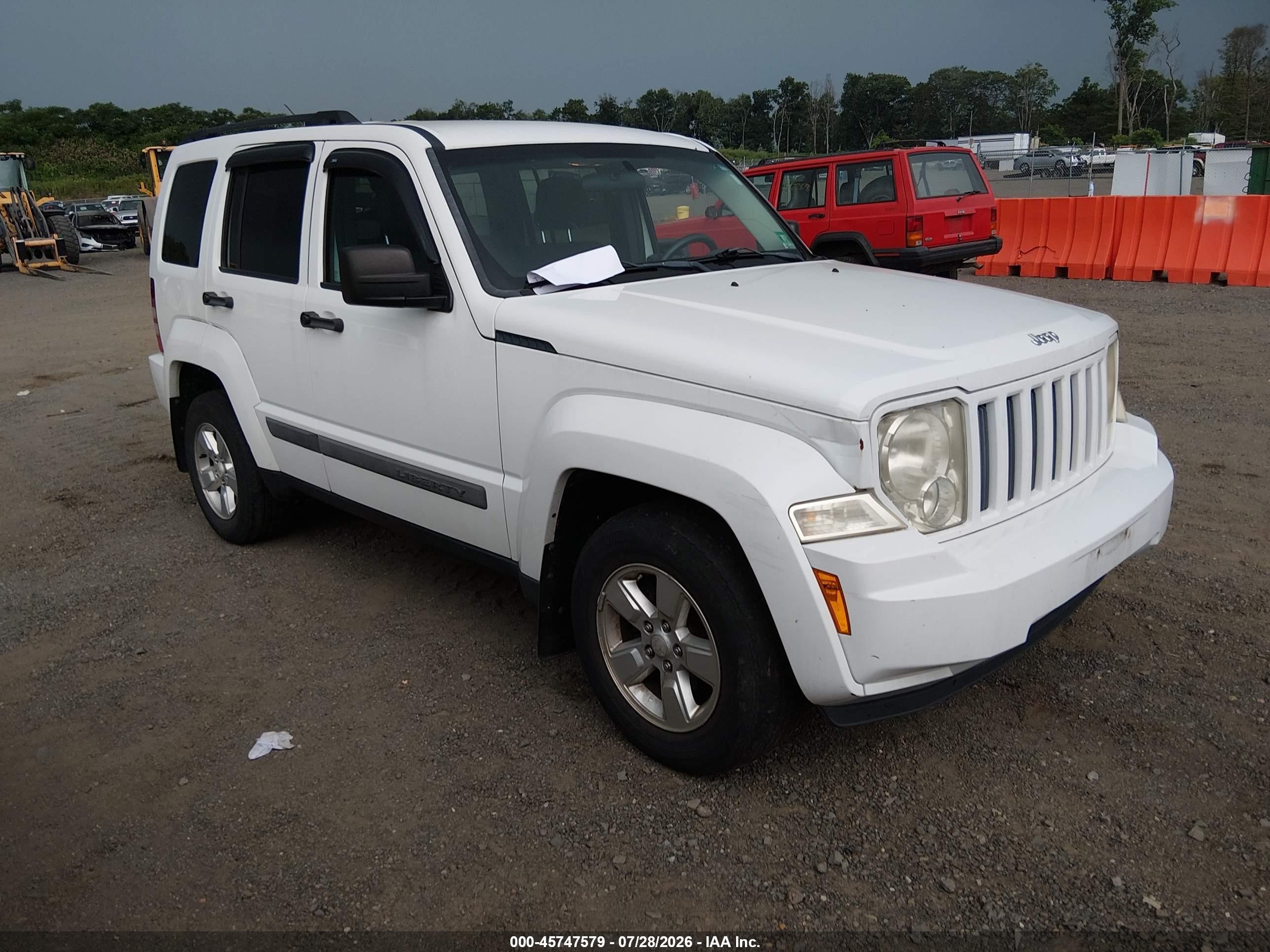 2012 Jeep Liberty Sport White vin: 1C4PJMAK6CW140249