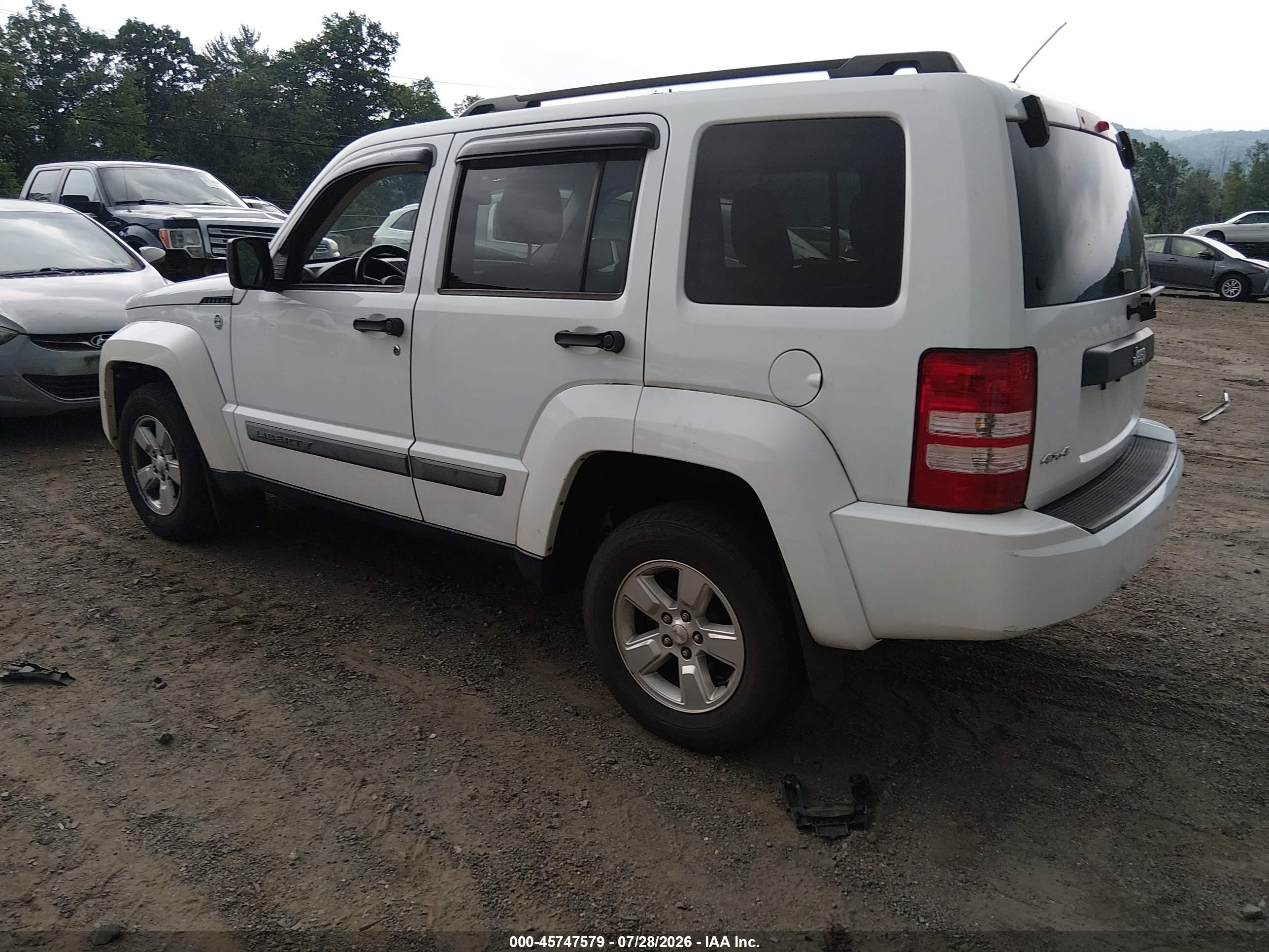 2012 Jeep Liberty Sport White vin: 1C4PJMAK6CW140249