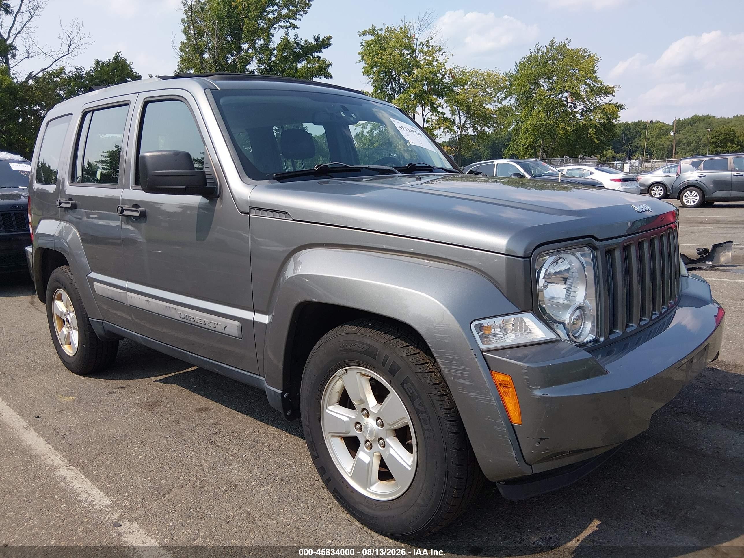 2012 Jeep Liberty Sport Gray vin: 1C4PJMAK6CW144110