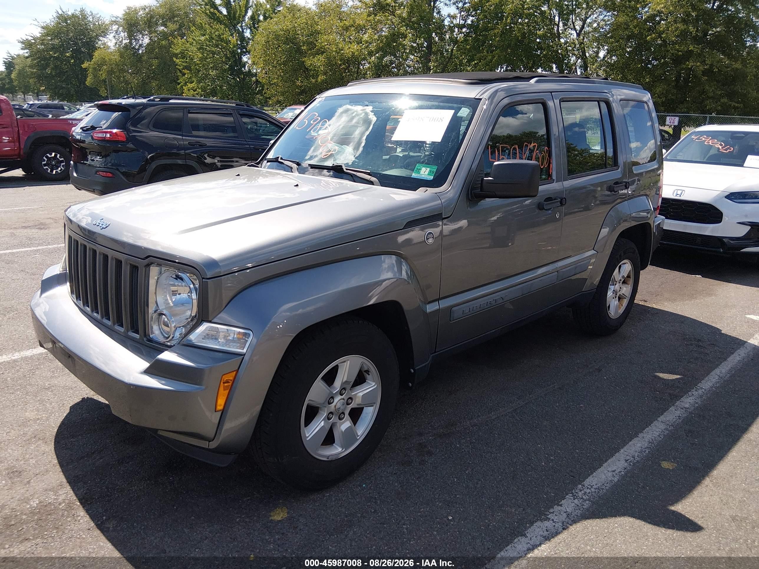 2012 Jeep Liberty Sport Gray vin: 1C4PJMAK6CW144110