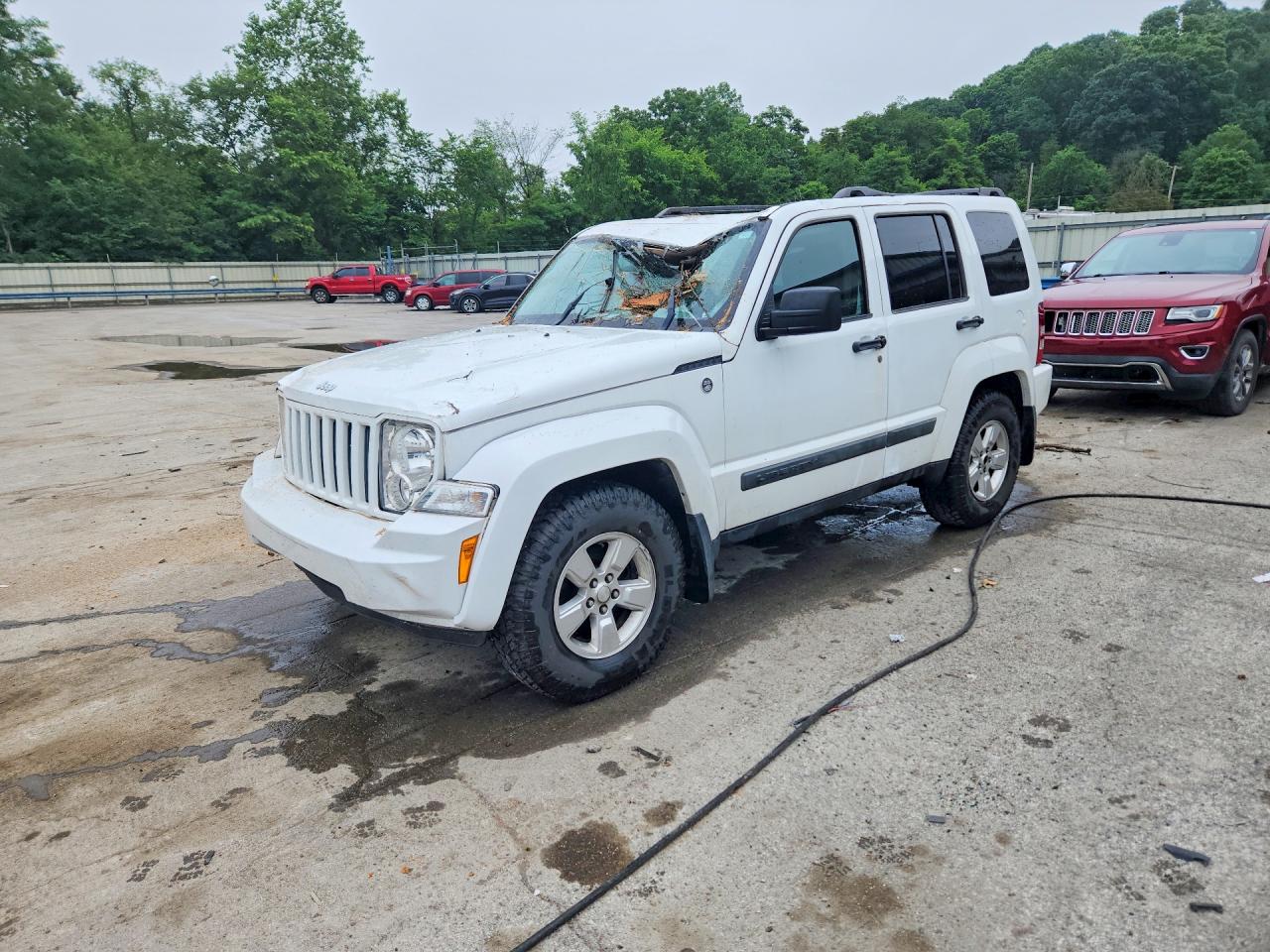 2012 Jeep Liberty Sport White vin: 1C4PJMAK6CW154300