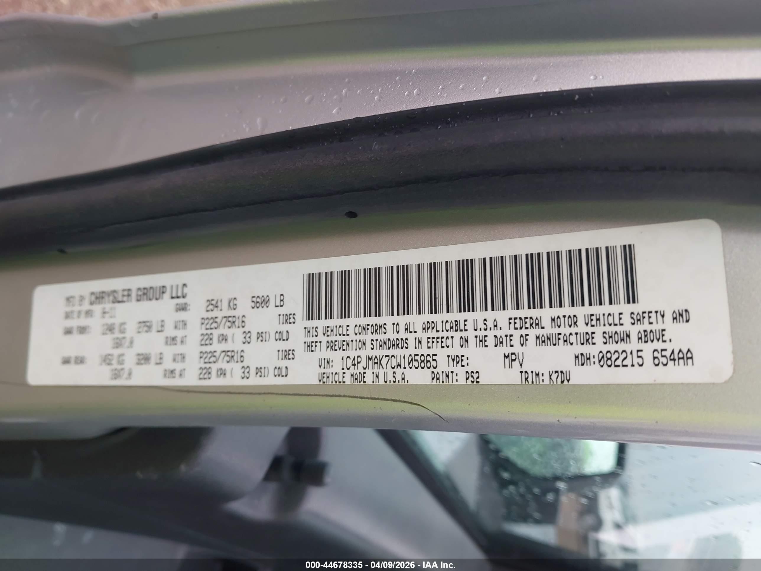 2012 Jeep Liberty Sport Silver vin: 1C4PJMAK7CW105865