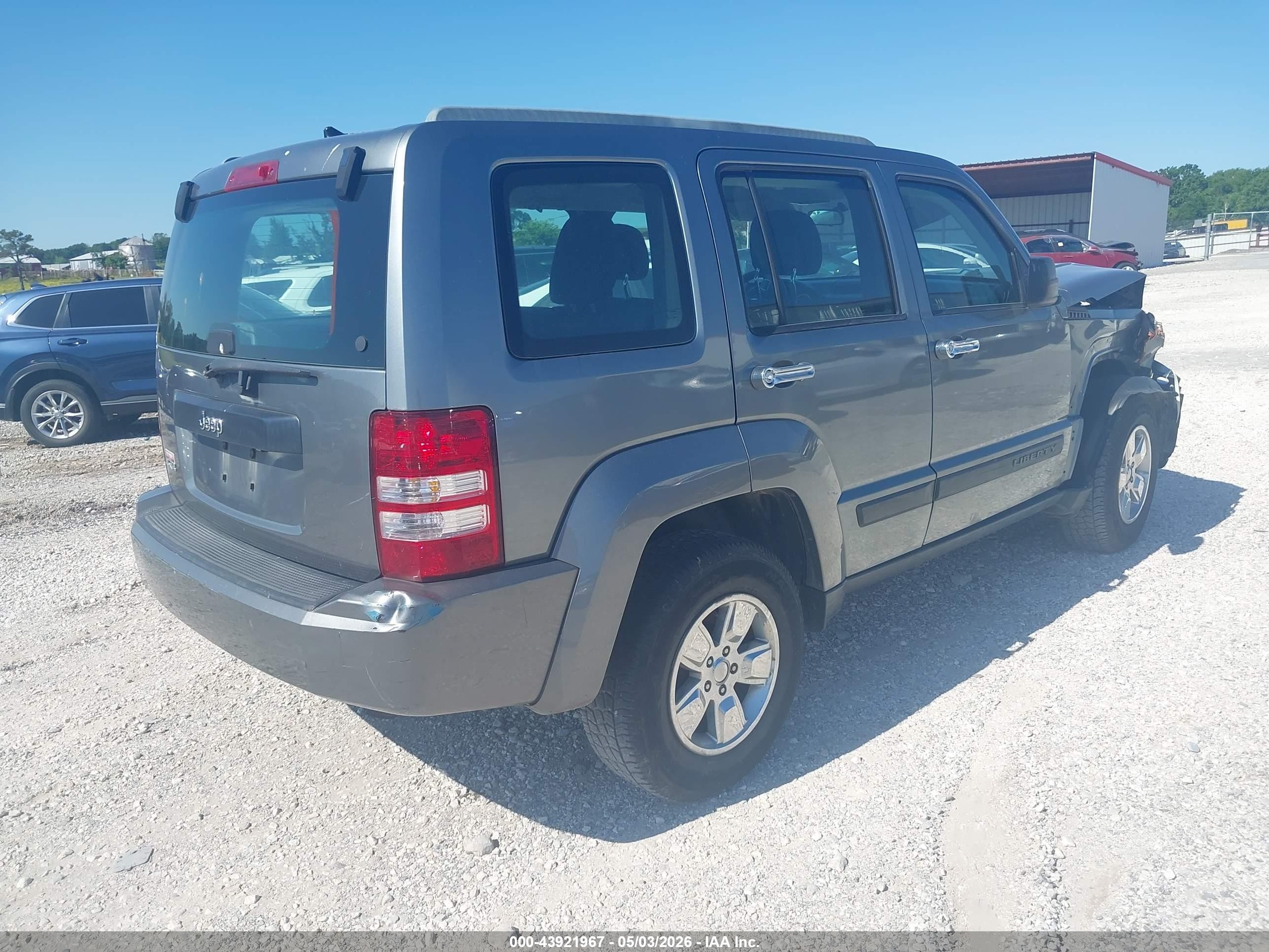 2012 Jeep Liberty Sport Gray vin: 1C4PJMAK7CW110323
