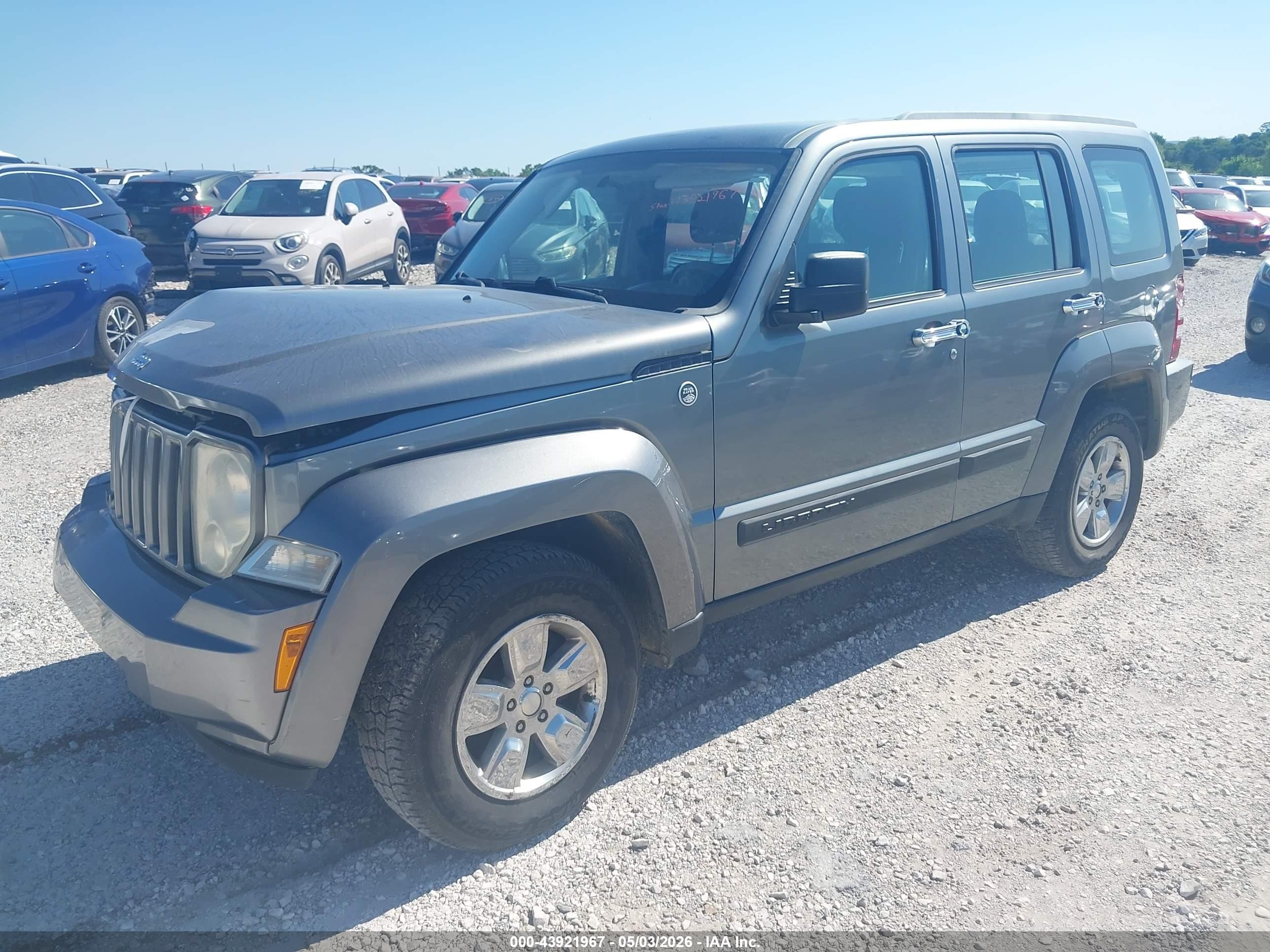 2012 Jeep Liberty Sport Gray vin: 1C4PJMAK7CW110323