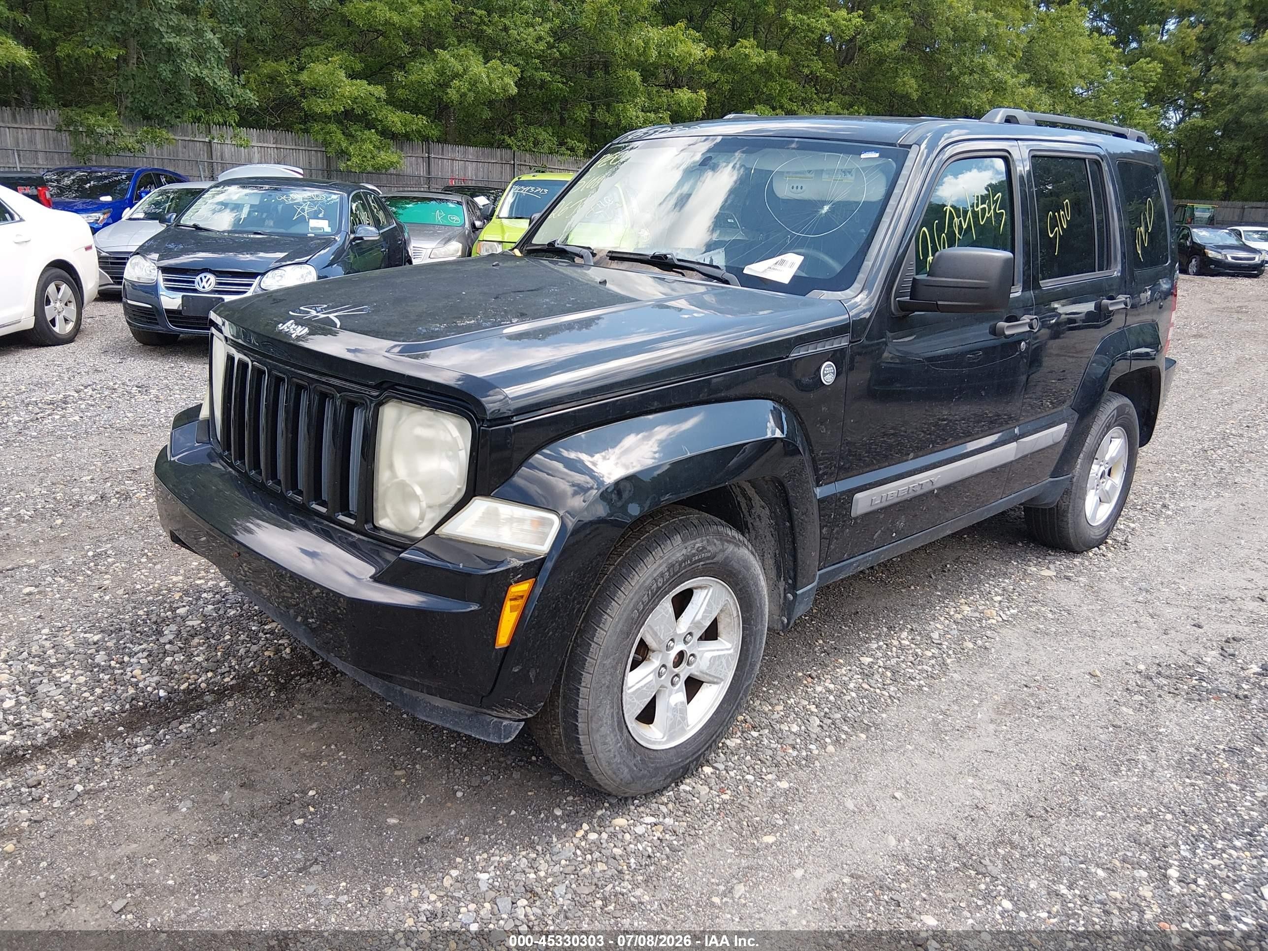 2012 Jeep Liberty Sport Black vin: 1C4PJMAK7CW138039