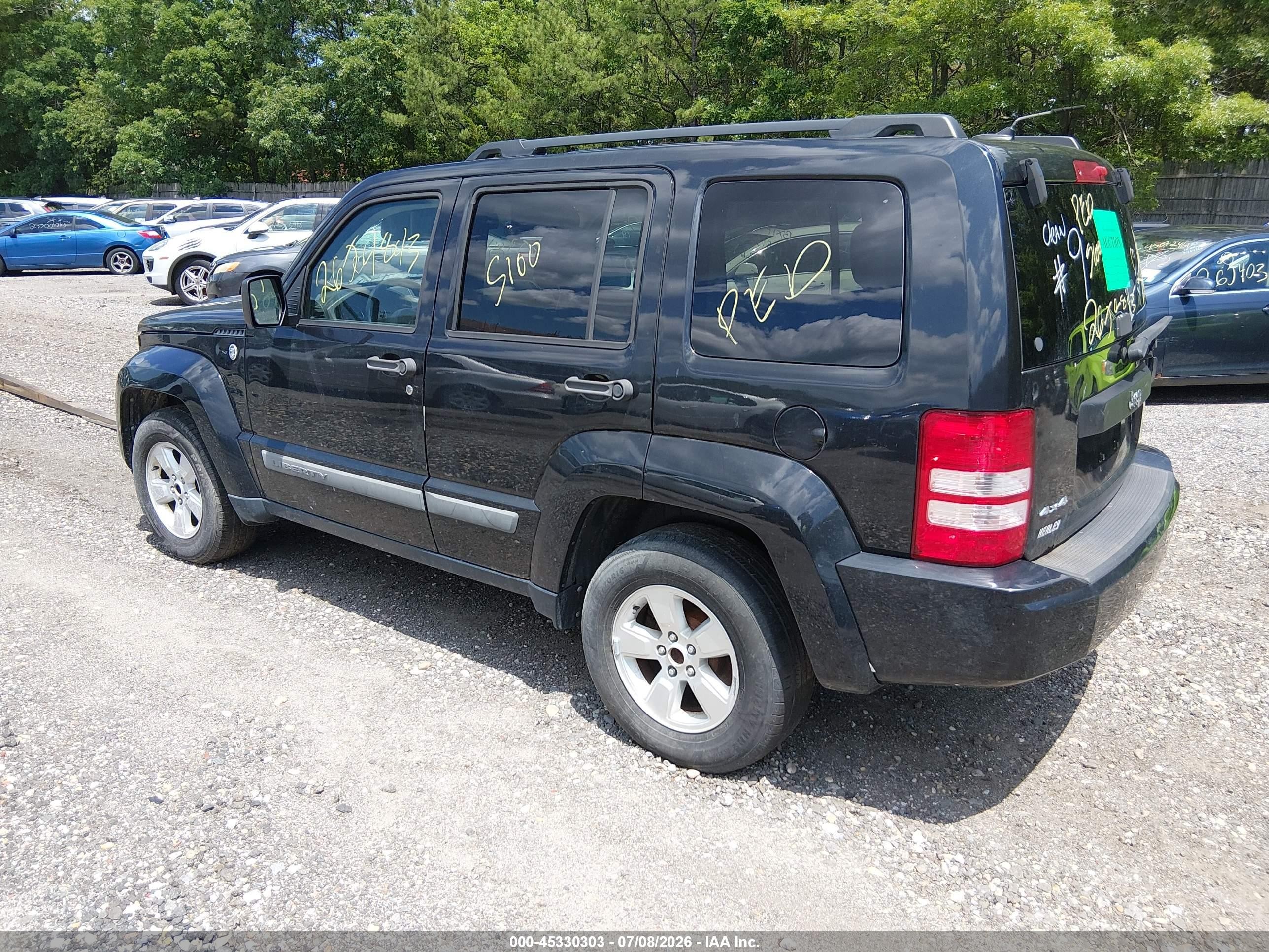 2012 Jeep Liberty Sport Black vin: 1C4PJMAK7CW138039