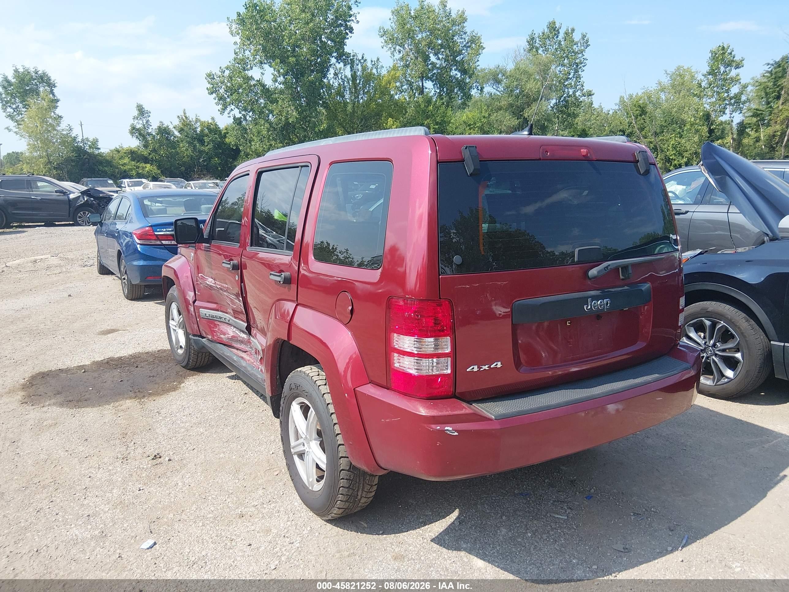 2012 Jeep Liberty Sport Red vin: 1C4PJMAK7CW146951