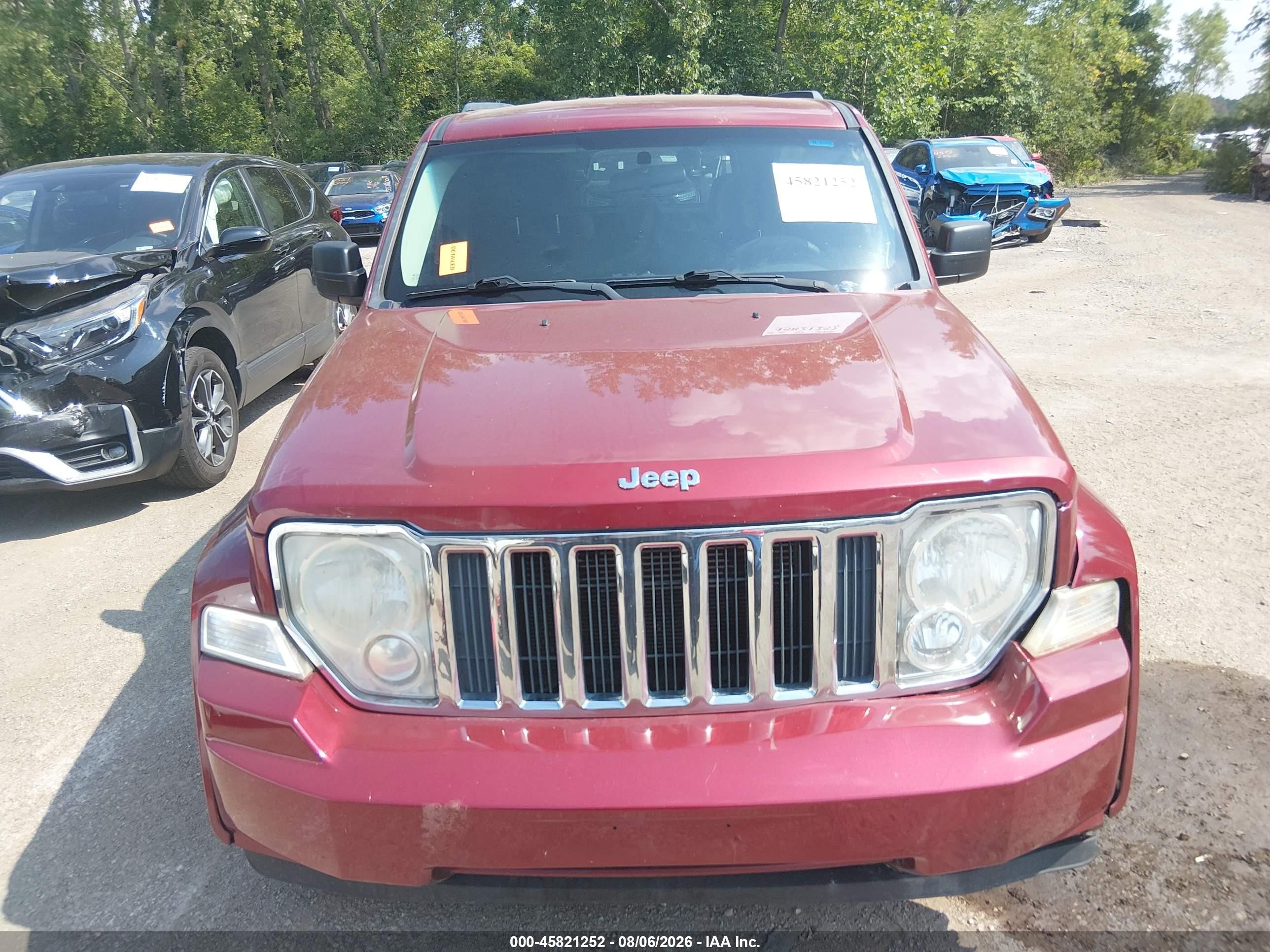 2012 Jeep Liberty Sport Red vin: 1C4PJMAK7CW146951