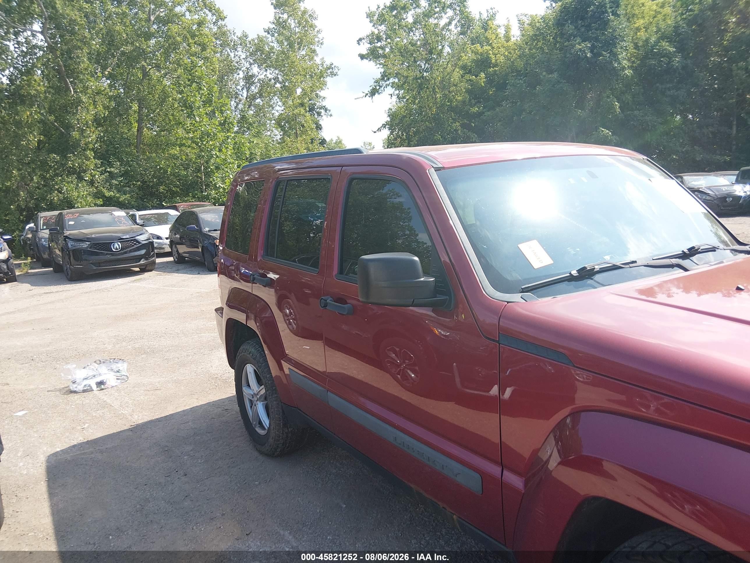 2012 Jeep Liberty Sport Red vin: 1C4PJMAK7CW146951