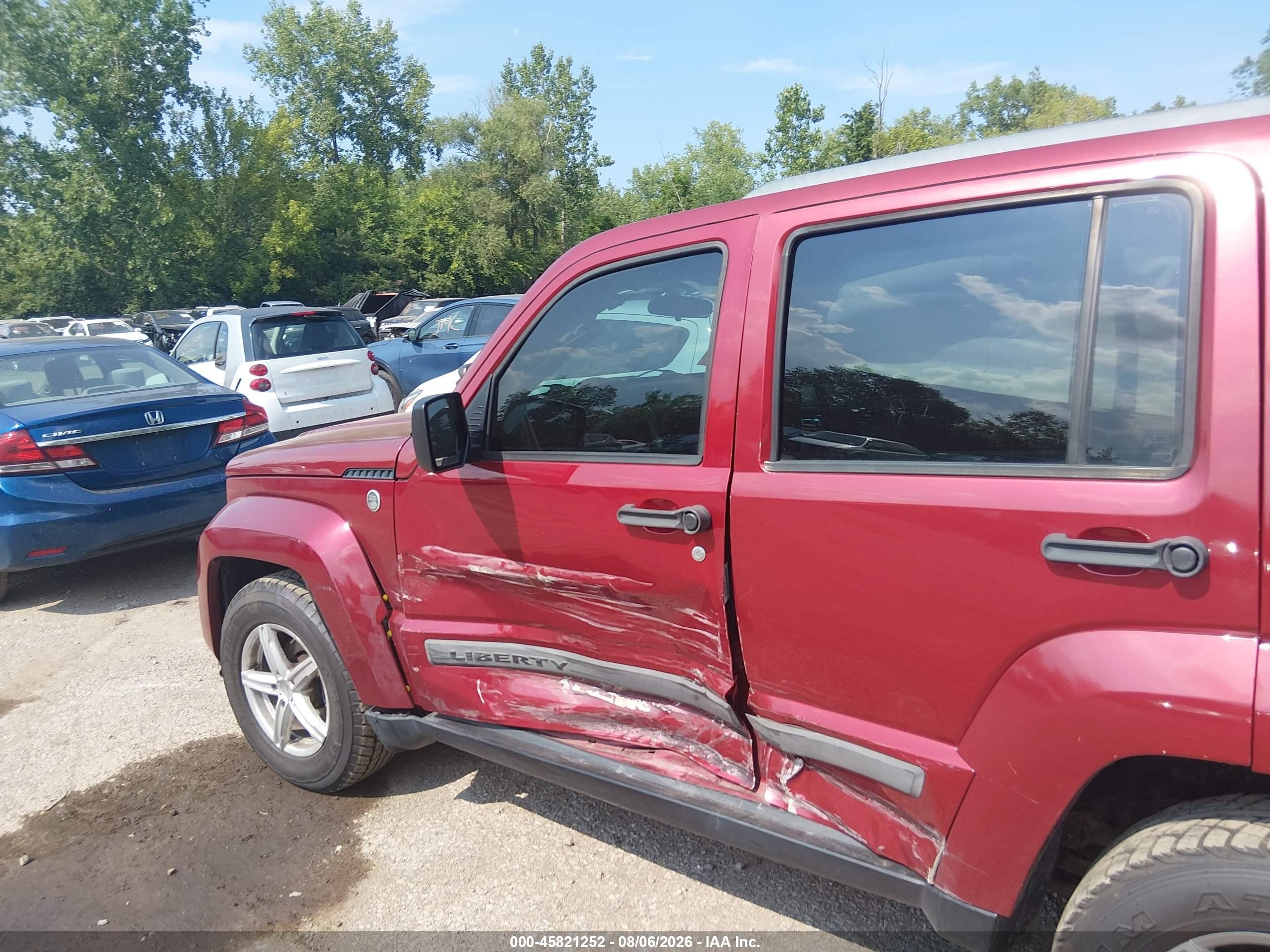 2012 Jeep Liberty Sport Red vin: 1C4PJMAK7CW146951