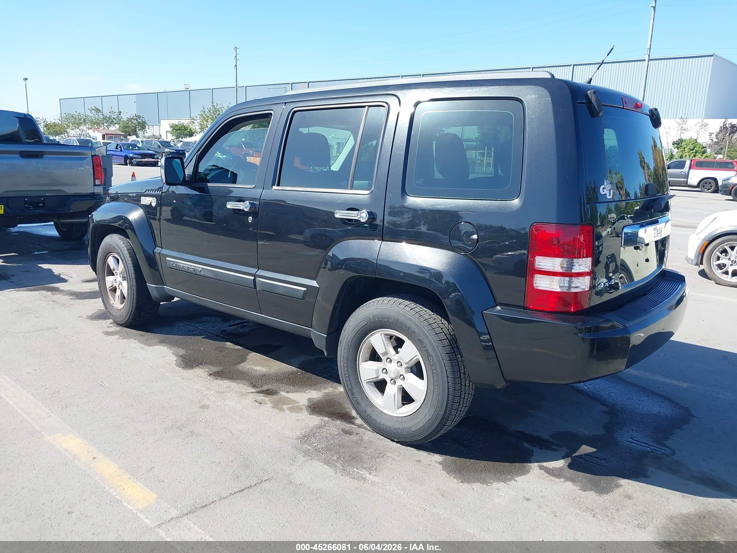 2012 Jeep Liberty Sport Black vin: 1C4PJMAK7CW167282