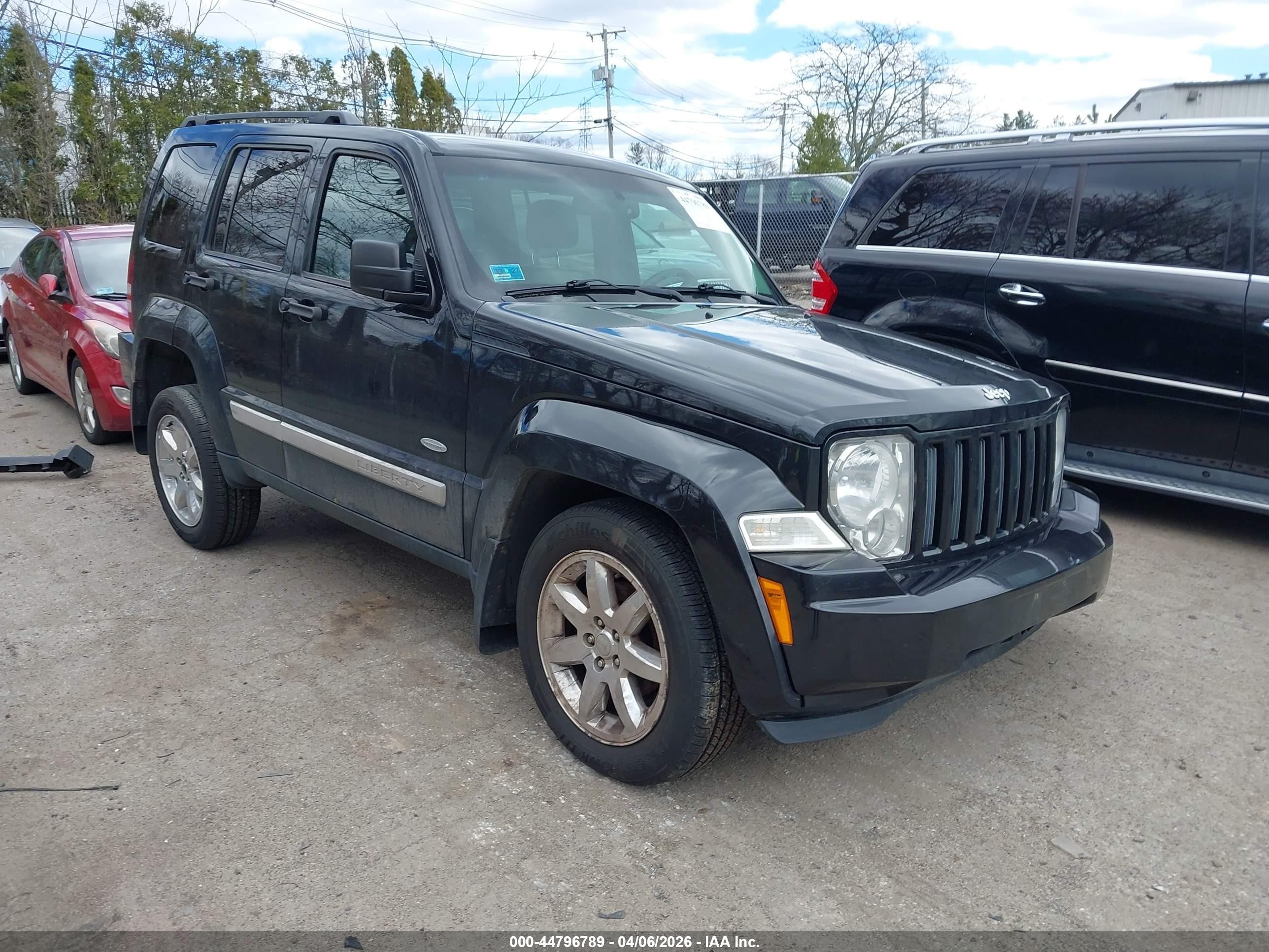 2012 Jeep Liberty Sport Black vin: 1C4PJMAK7CW205545