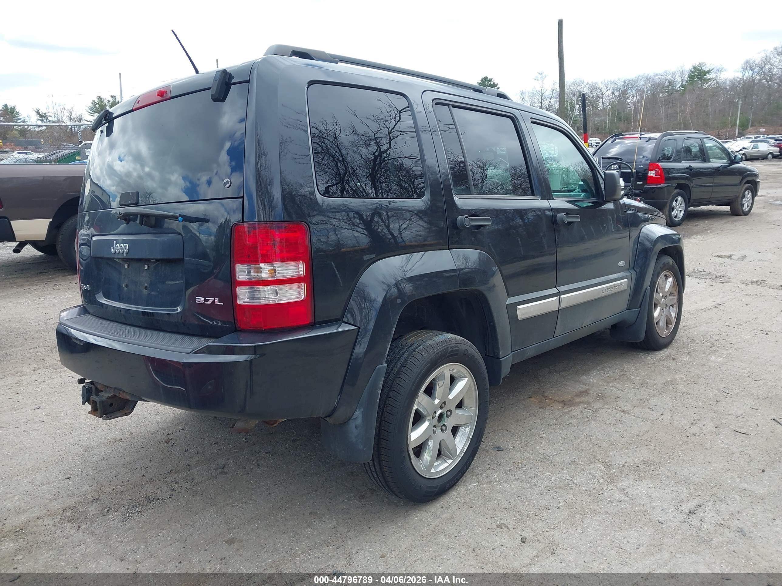 2012 Jeep Liberty Sport Black vin: 1C4PJMAK7CW205545