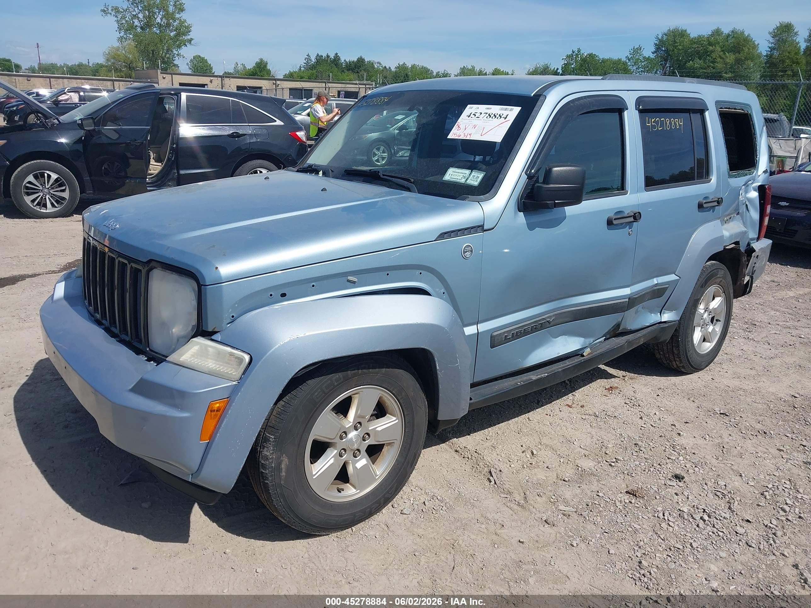2012 Jeep Liberty Sport Blue vin: 1C4PJMAK7CW206677